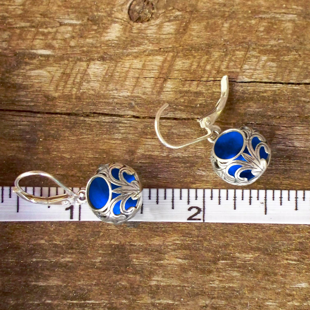 Bottled Up Designs Handmade Vintage Lace Leverback Earrings, Sterling Silver, Eco Friendly, Made in USA, Birthday Gifts, Mothers Day, Women, Anniversary