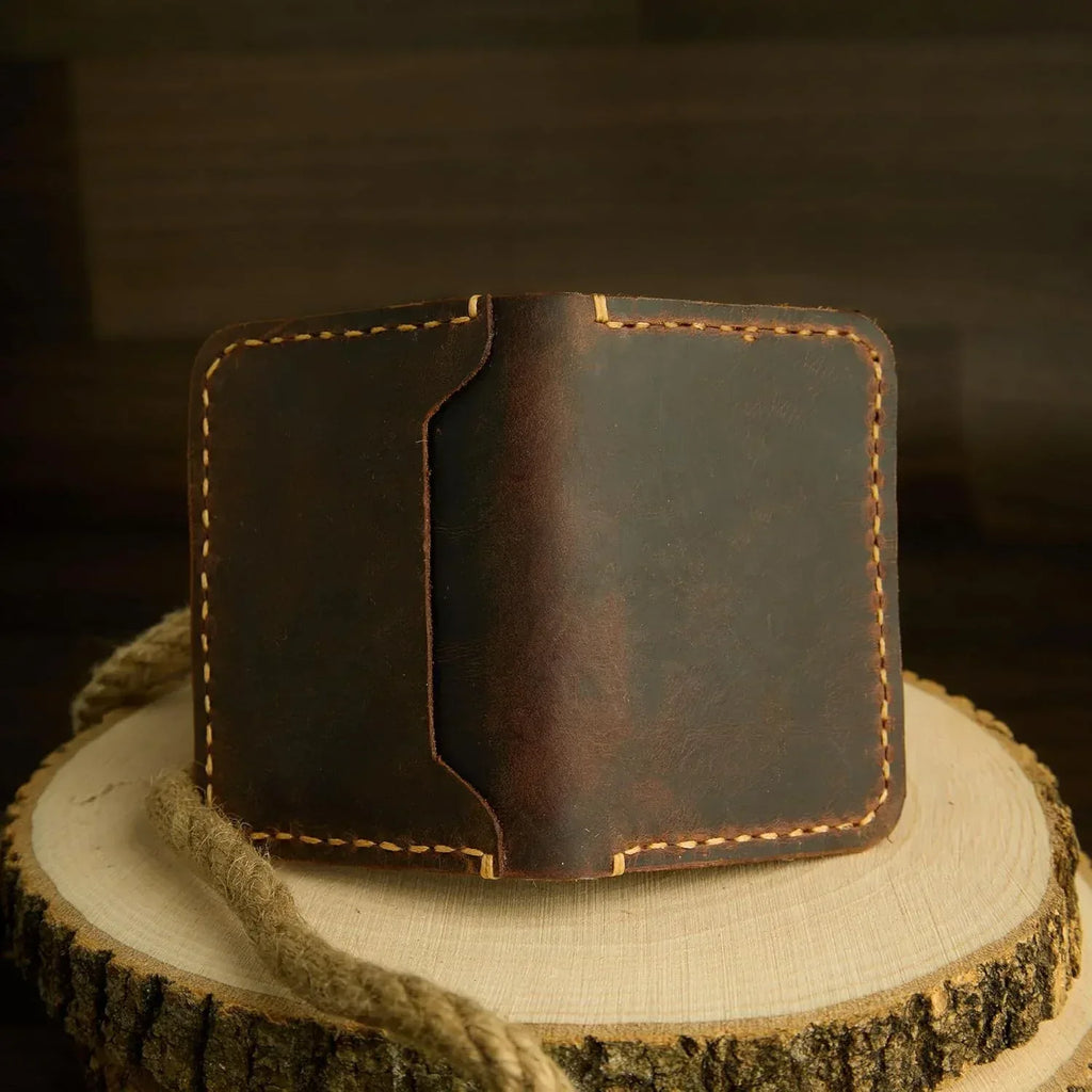 Handmade, Leather Card Wallet, Minimalist Leather Wallet, Bifold Wallet, Front Pocket Wallet, Handmade Leather Card Holder, Leather Wallet for Men, Slim Wallet, Card Wallet - Handmade Lifestyle Shop