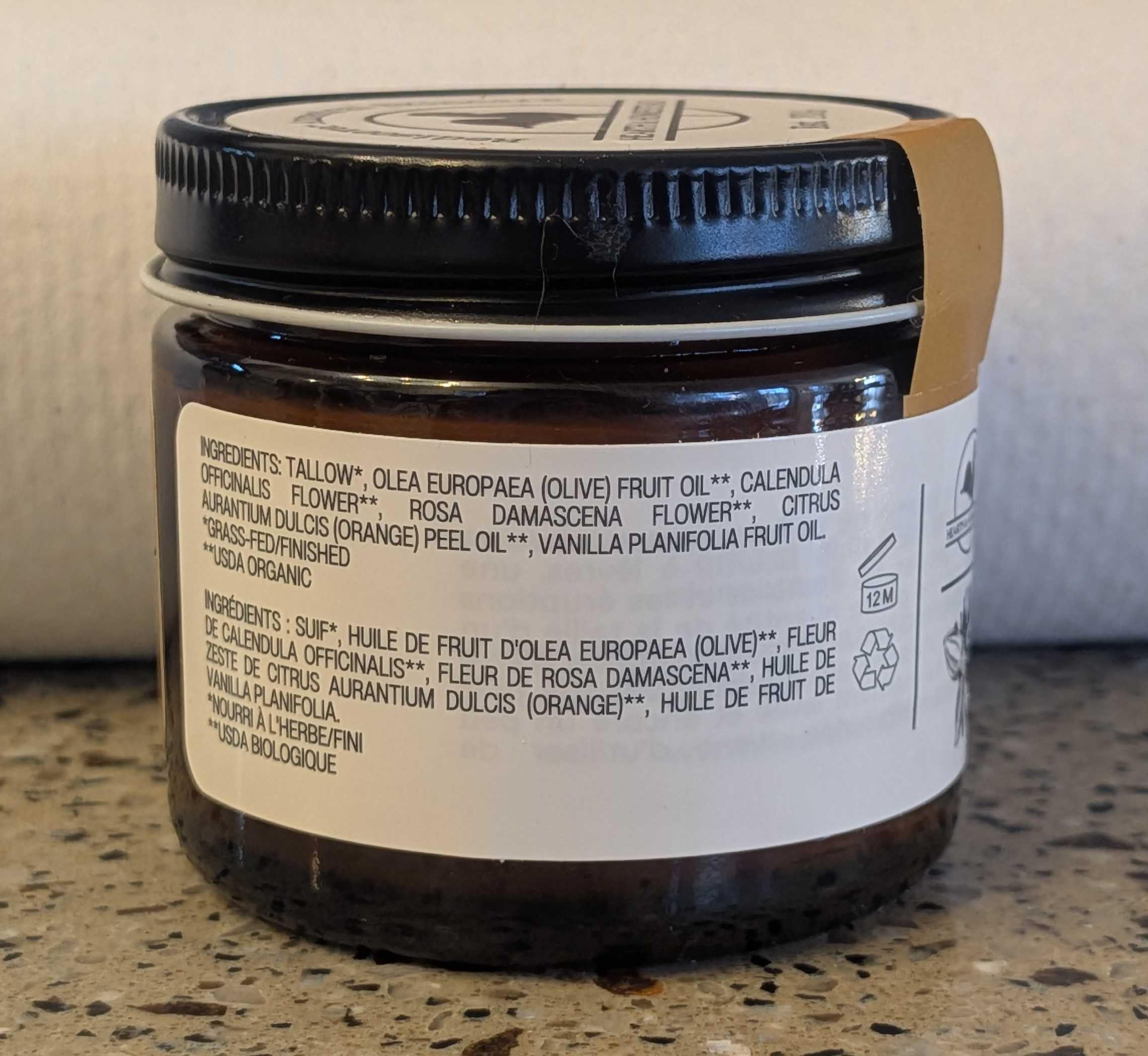 Hearth and Homestead: Handmade Whipped Tallow Balm (Unscented/Herb-Infused) - Organic Body Butter with Infused Olive Oil, for Eczema, Rosacea, Baby - 1.3 oz