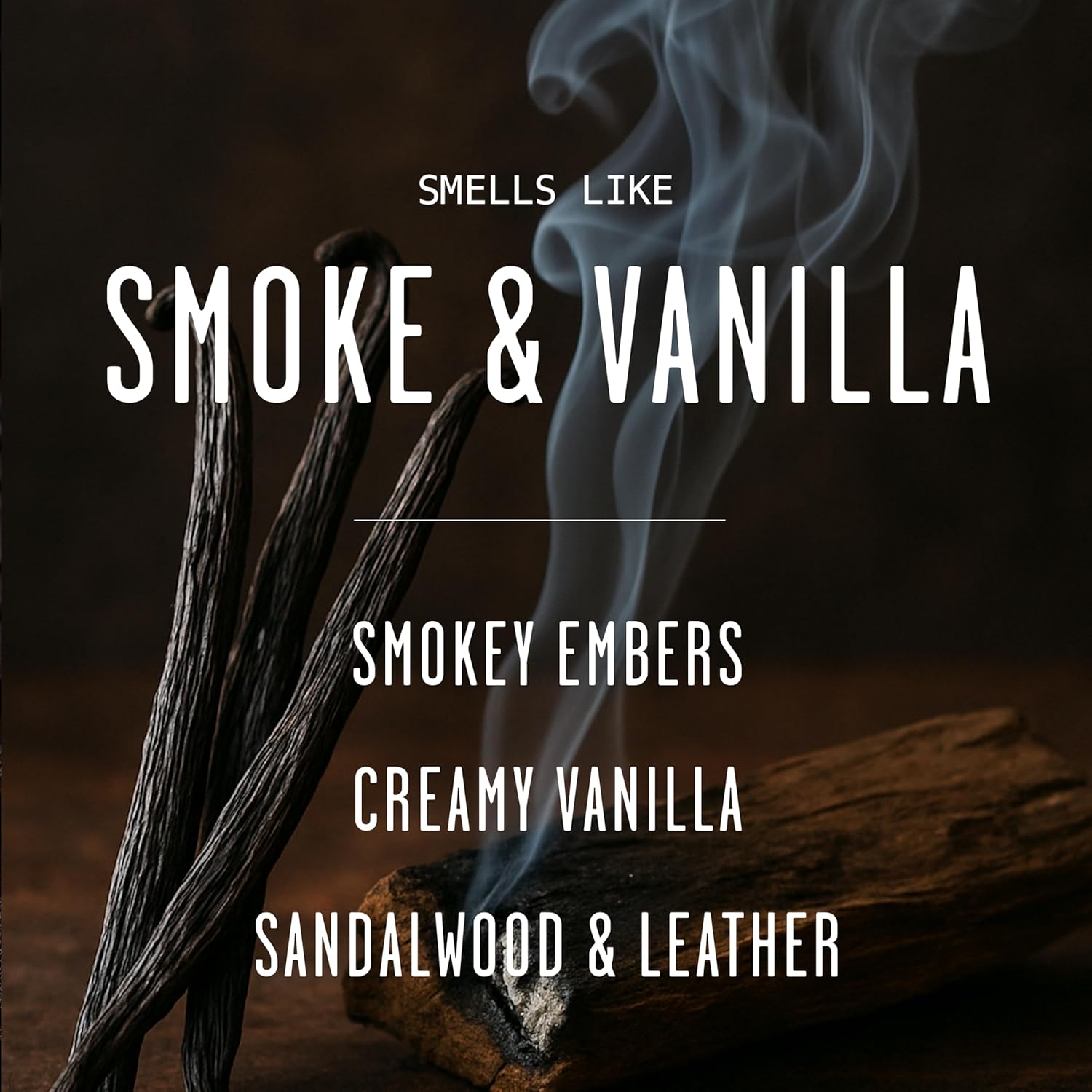 Smoked Vanilla Whiskey Candle - Scented Black Candles for Men or Women - Bourbon, Tobacco & Caramel Soy Wax Mens Candle - Infused w/Essential Oils | Long 50Hr Burn,9oz I Non Toxic I Made in USA