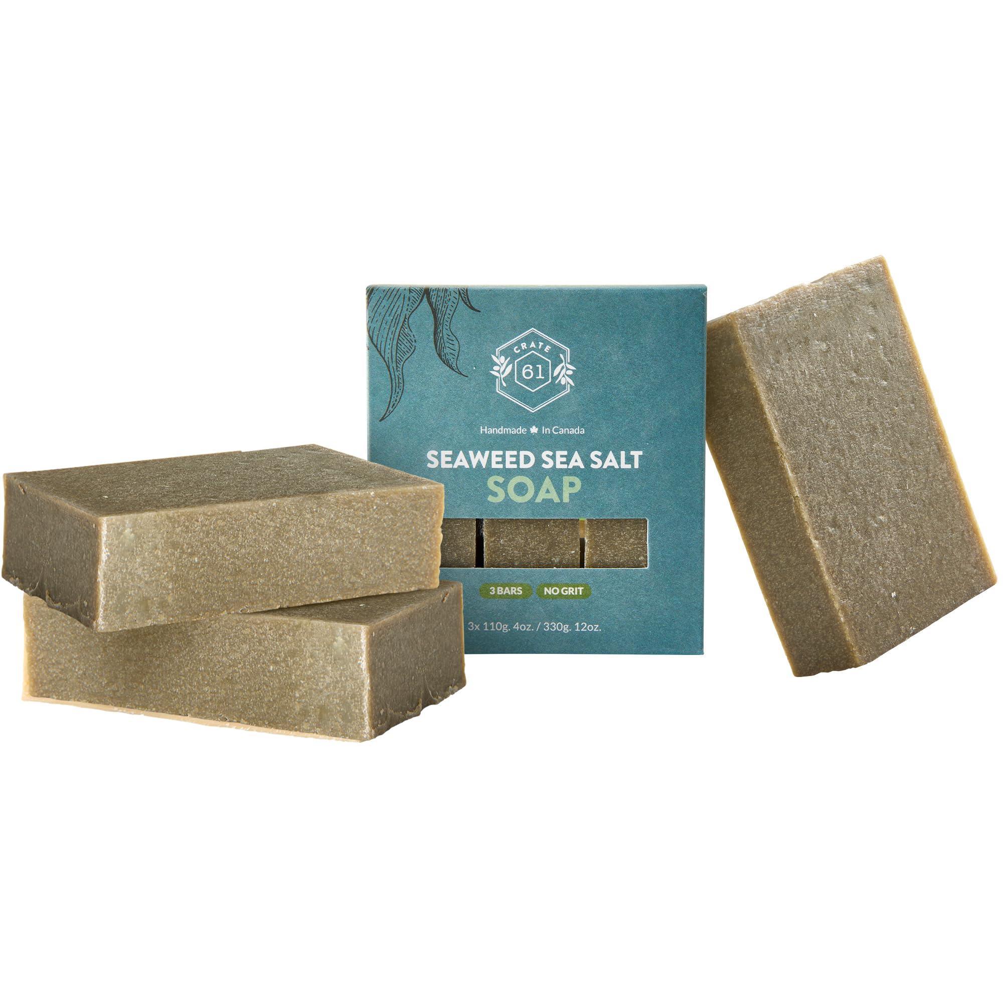 Crate 61 Organics, Handmade in Canada, Plant Based Natural Bar Soap Cold Pressed For Face & Body, w/Premium Essential Oils, For Men & Women 3 Pack (Ginger Cardamom) - Handmade Lifestyle Shop