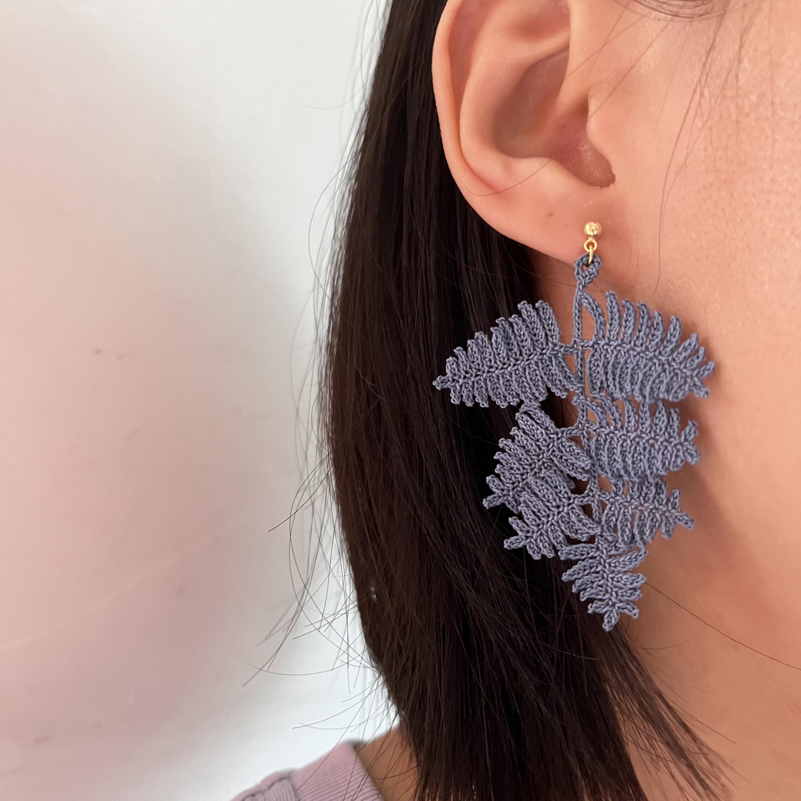 Crochet Flower Handmade Crochet Earring Drop Dangle Earring For Women Girls