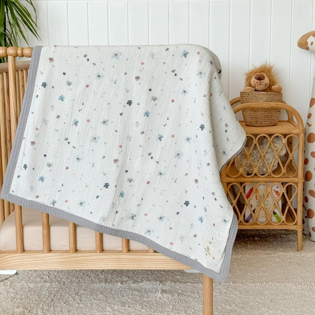 Mouliss Personalized Baby Blanket with Name – Handmade 100% Organic Cotton Newborn Gift | Custom Knit Blanket for Boys, Girls, Kids & Baby Showers