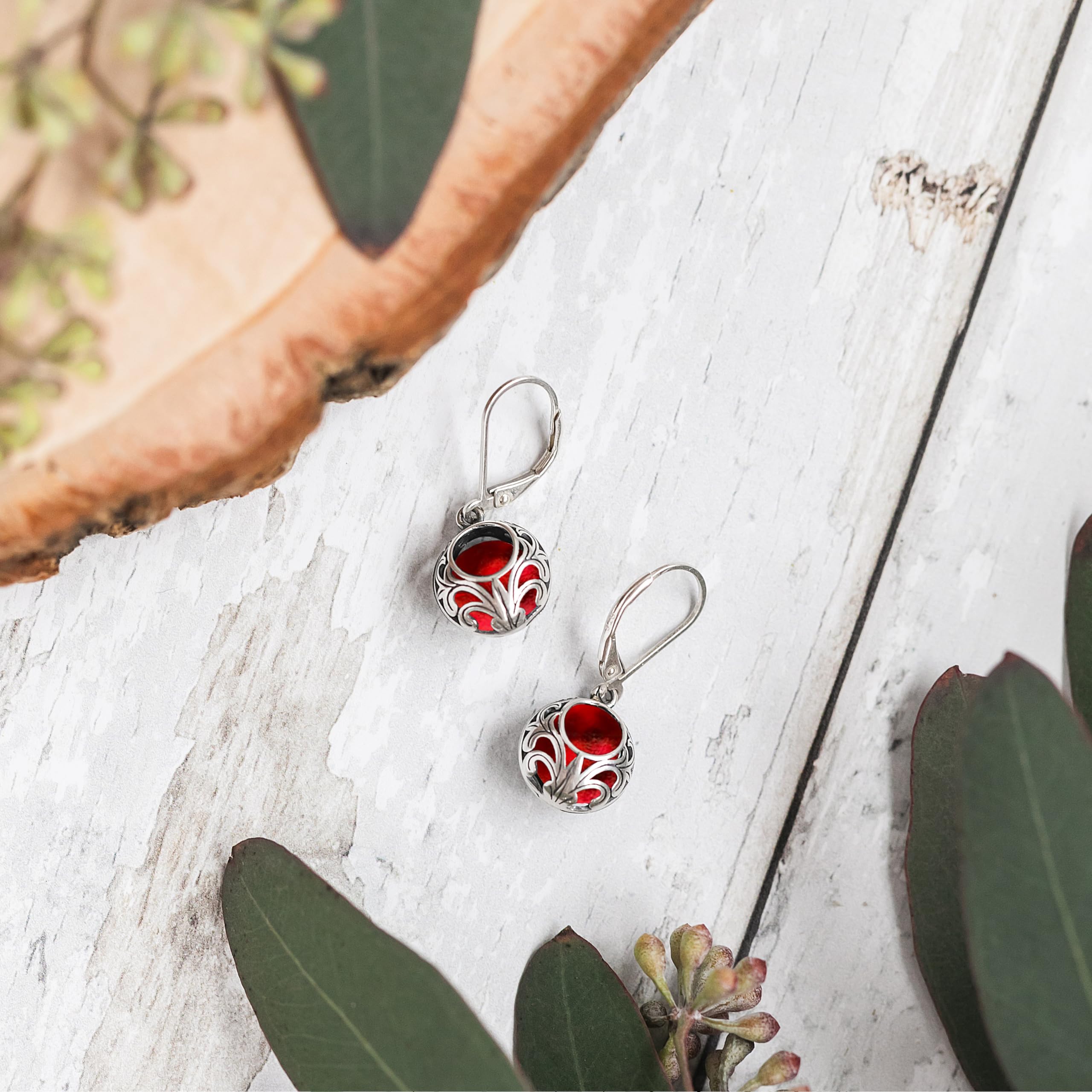 Bottled Up Designs Handmade Vintage Lace Leverback Earrings, Sterling Silver, Eco Friendly, Made in USA, Birthday Gifts, Mothers Day, Women, Anniversary