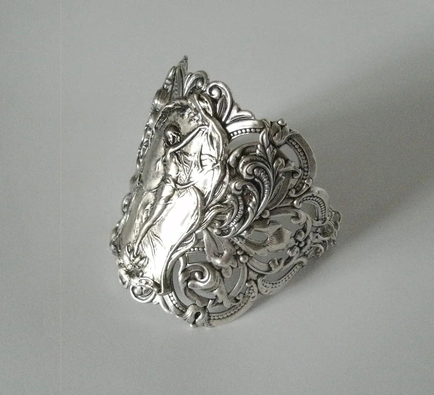 Art Nouveau Cuff Bracelet victorian edwardian renaissance art deco medieval tudor handmade jewelry - Handmade Lifestyle Shop