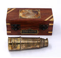 Handcrafted Brass Maritime Telescope with Wooden Box (Style 1) - Handmade Lifestyle Shop