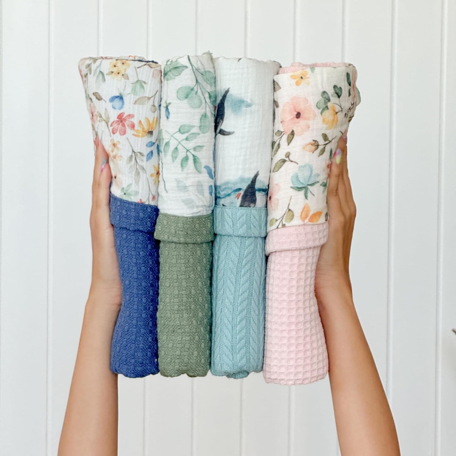 Mouliss Personalized Baby Blanket with Name – Handmade 100% Organic Cotton Newborn Gift | Custom Knit Blanket for Boys, Girls, Kids & Baby Showers