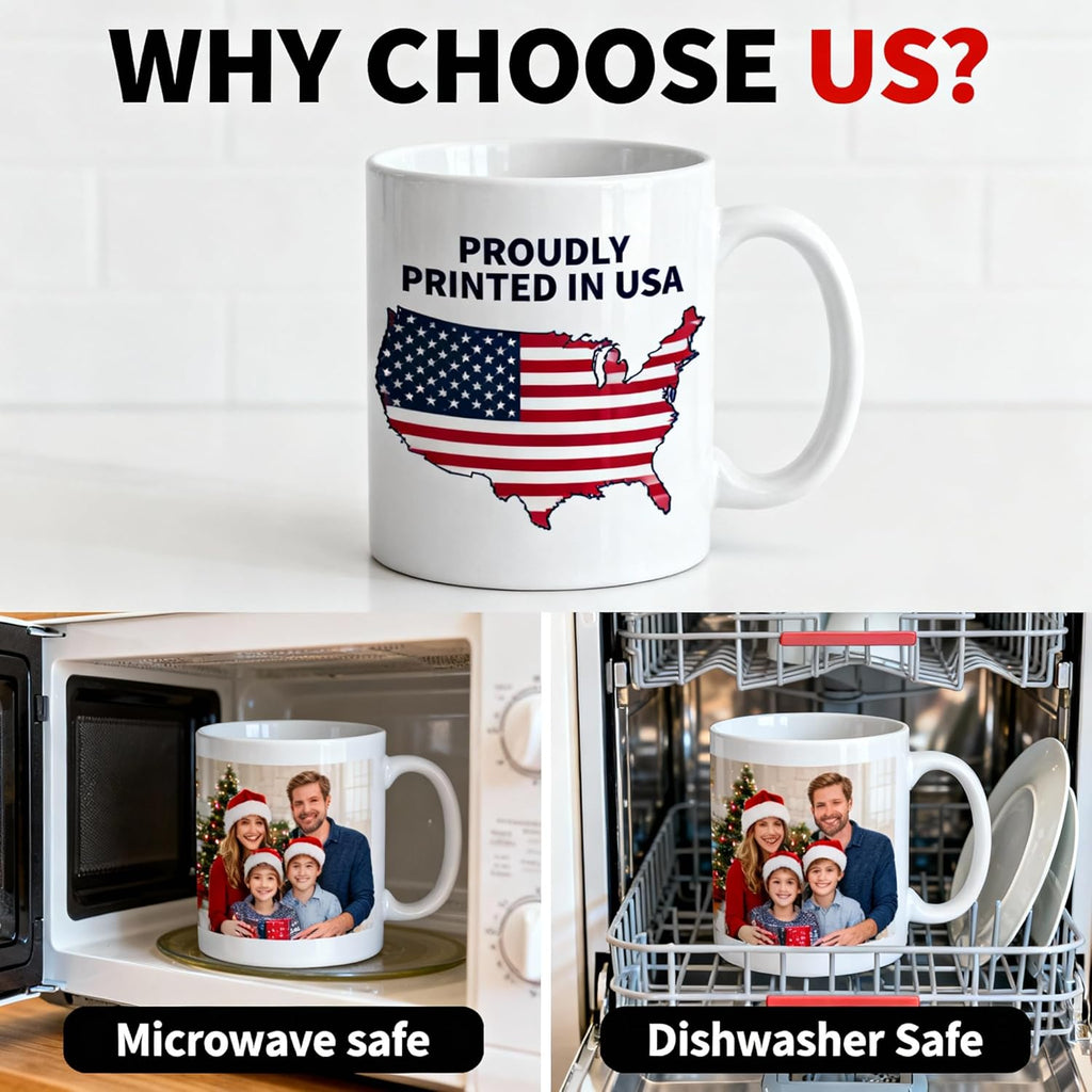 Custom Coffee Mug with Birth Flower & Name - 11oz Large Ceramic Personalized Coffee Cup for Women, Pretty Floral Tea Mugs Gift for Mom Wife Grandma Daughter Sister Coworker Best Friend Birthday