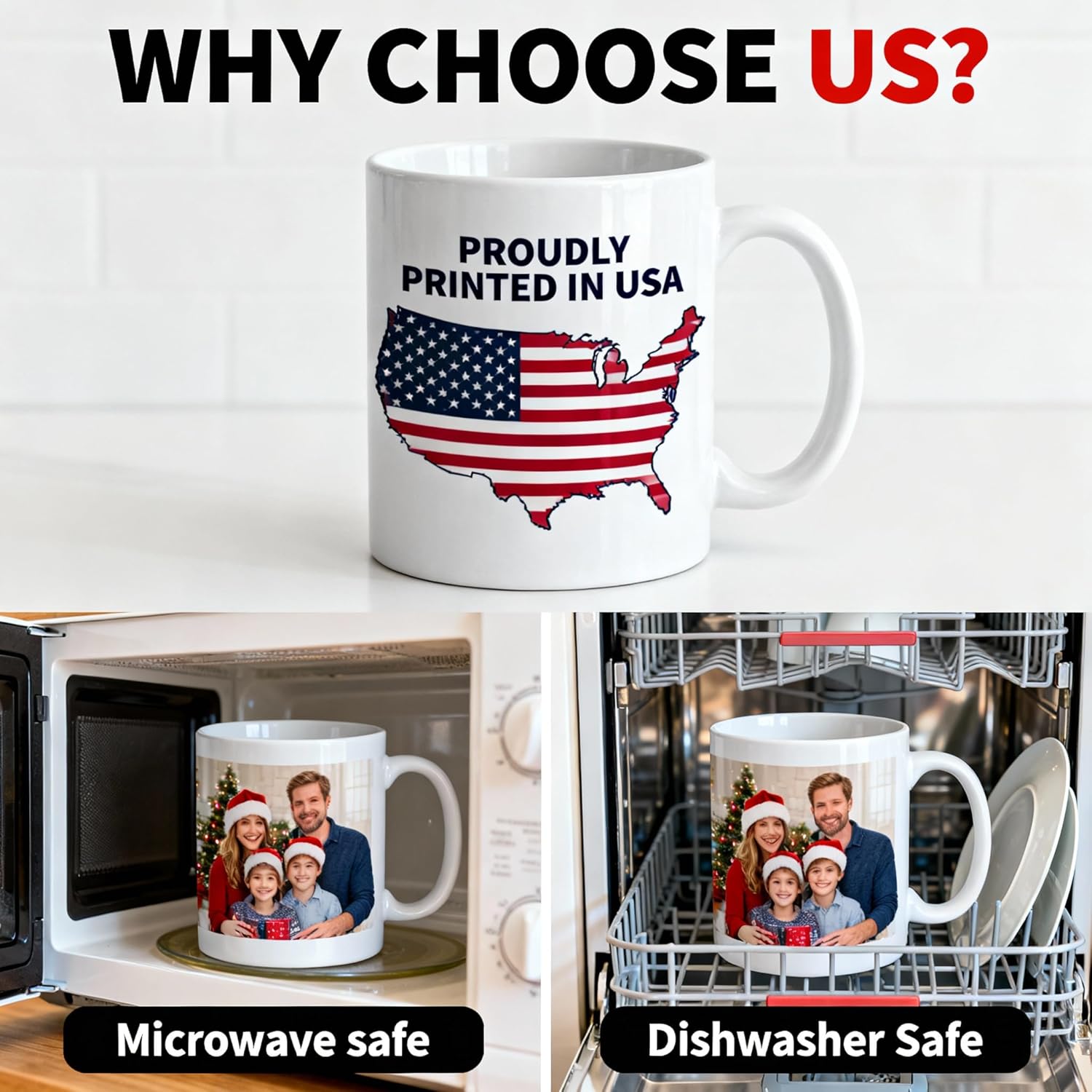 Custom Coffee Mug with Birth Flower & Name - 11oz Large Ceramic Personalized Coffee Cup for Women, Pretty Floral Tea Mugs Gift for Mom Wife Grandma Daughter Sister Coworker Best Friend Birthday