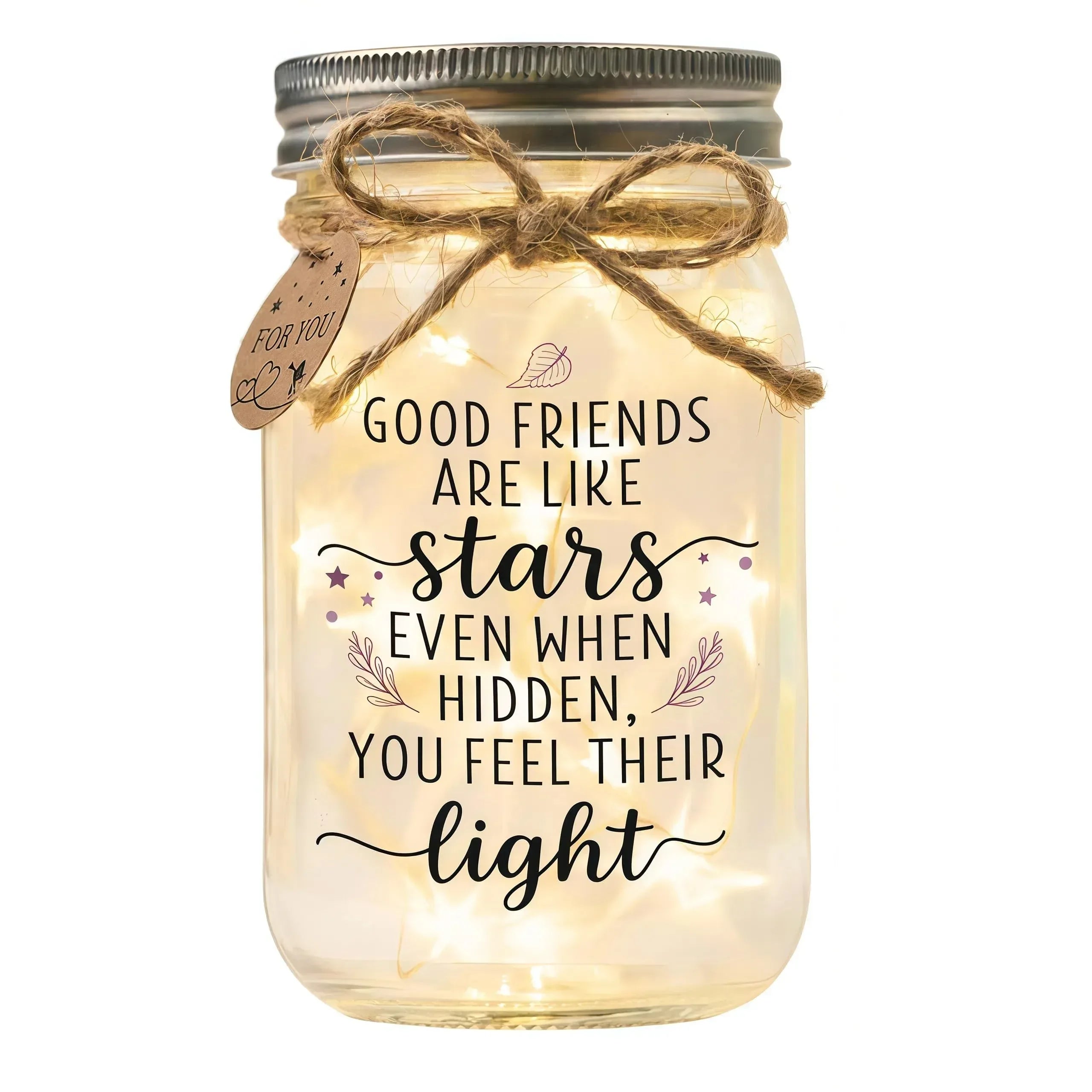 SOLMAY Friendship Gifts for Women – “Good Friends Are Like Stars” Sentimental Keepsake, Best Friend Birthday Gifts for Women Friend, Valentine Gift Idea For Her, Cozy Rustic Home Decor, Ready to Gift - Handmade Lifestyle Shop