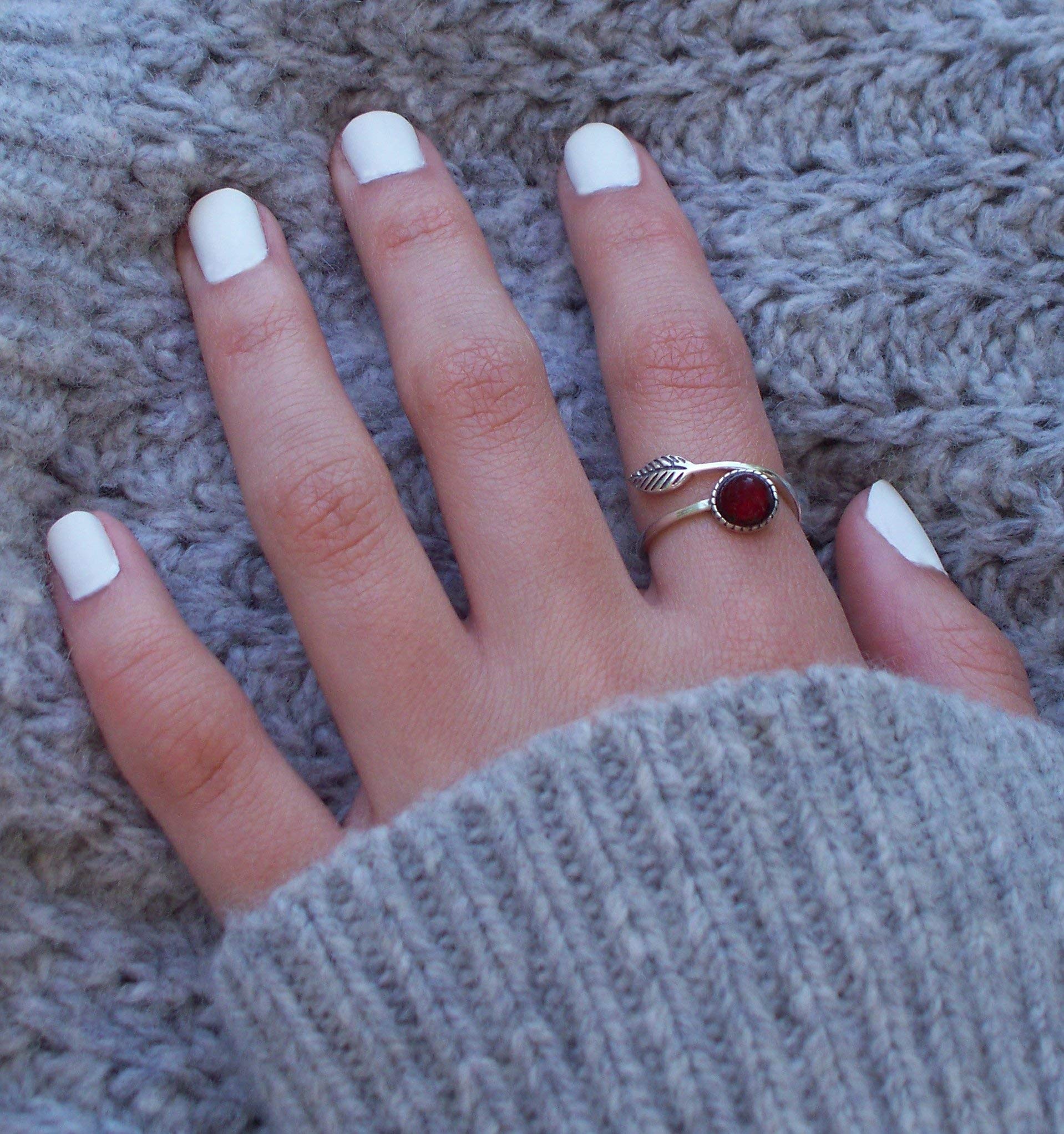 Bottled Up Designs Handmade Vintage Botanical Ring, Recycled Antique Glass Bottles, Sterling Silver, Eco Friendly, Made in USA, Birthday Gifts, Mothers Day, Women, Anniversary