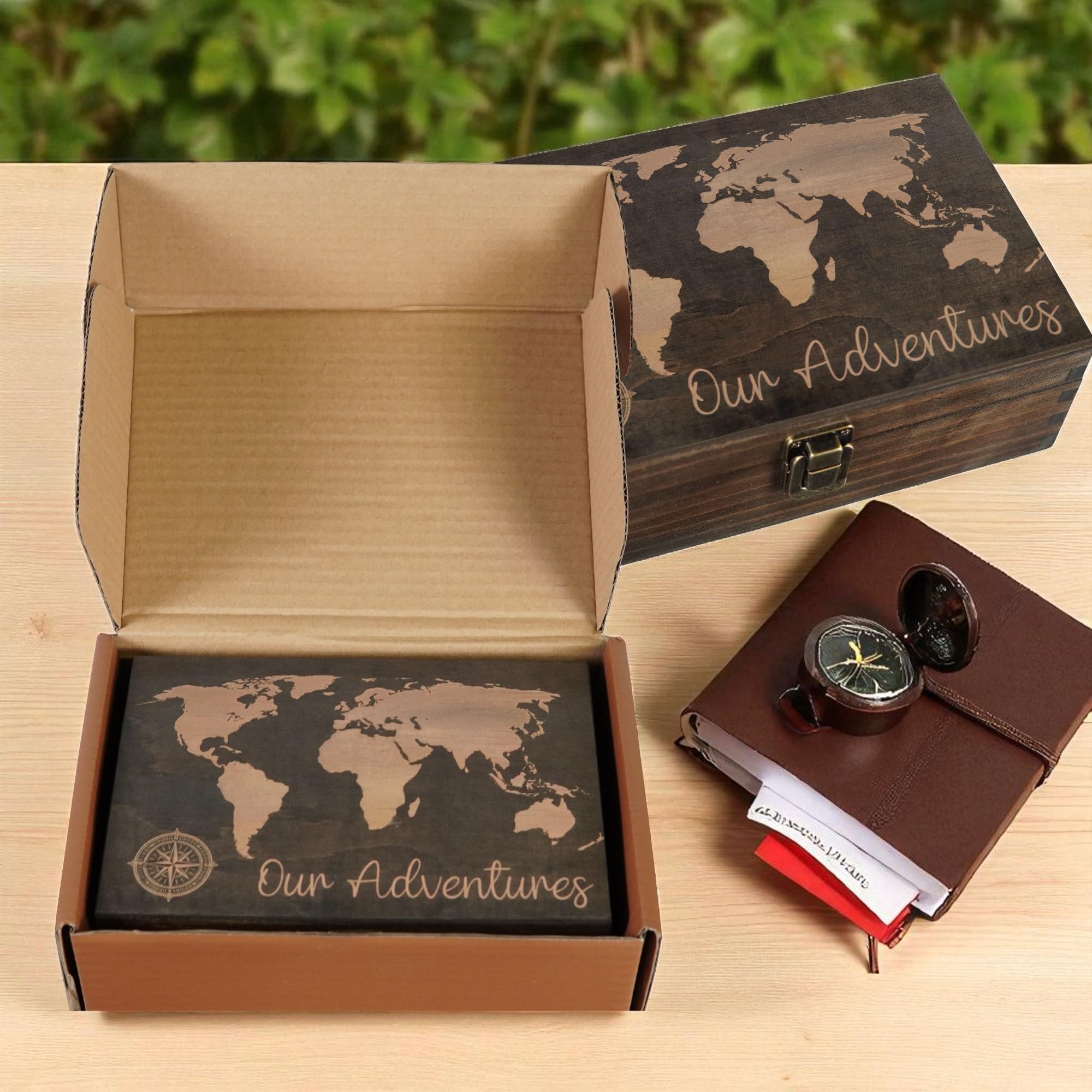 Engraved Memorial Memory Box – Wooden Keepsake Box for Loss of Loved One or Pet – Sympathy Gift – Medium Size – Dark Walnut Finish – 8.5 x 6 x 3 in