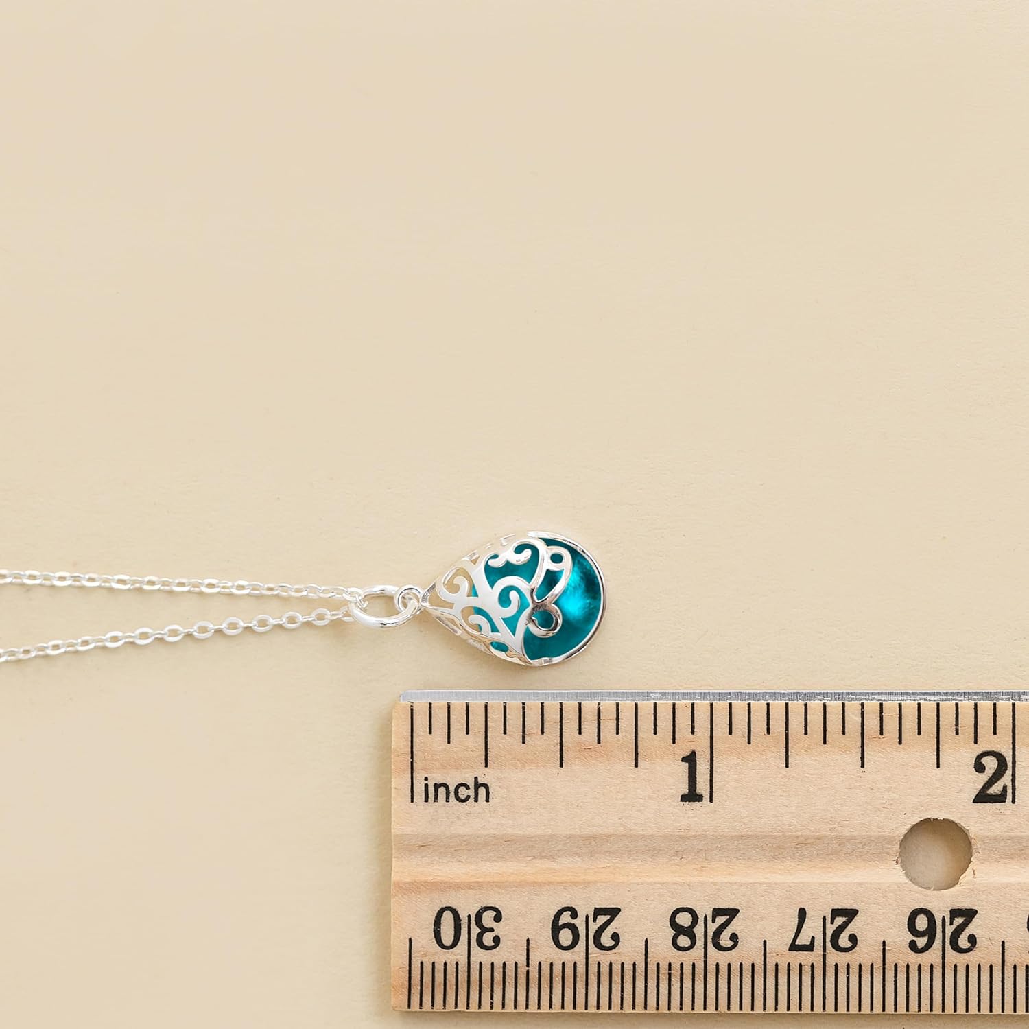 Bottled Up Designs Handmade Filigree Teardrop Necklace, Recycled Antique Glass, Sterling Silver, Eco Friendly, Made in USA, Birthday Gifts, Mothers Day, Women, Anniversary