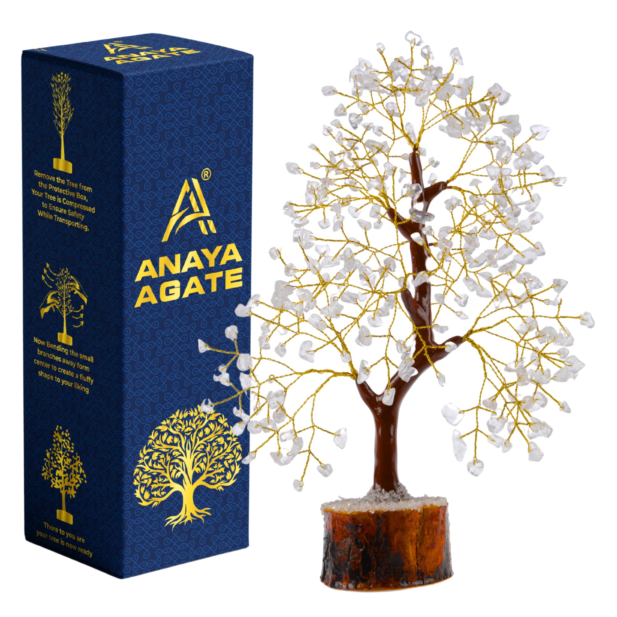 7 Chakra Healing Crystal Tree Kit, Bracelet, Pendant, Necklaces, Handmade Gemstone Money Bonsai Tree of Life Feng Shui Decor for Home Office, Positive Energy, Reiki Healing, for Women