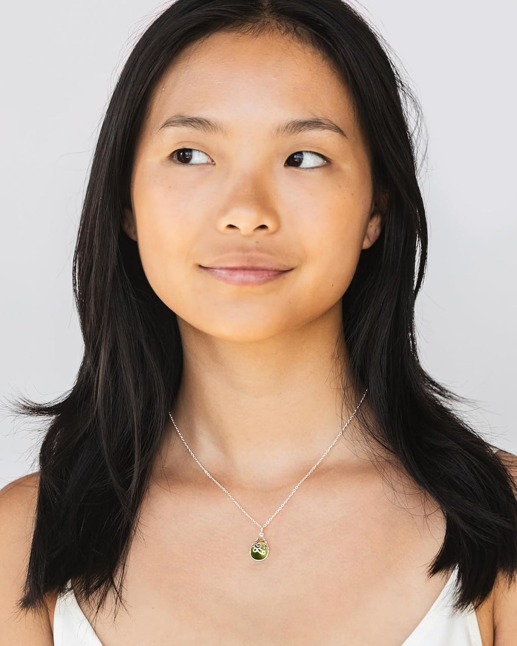 Bottled Up Designs Handmade Filigree Teardrop Necklace, Recycled Antique Glass, Sterling Silver, Eco Friendly, Made in USA, Birthday Gifts, Mothers Day, Women, Anniversary