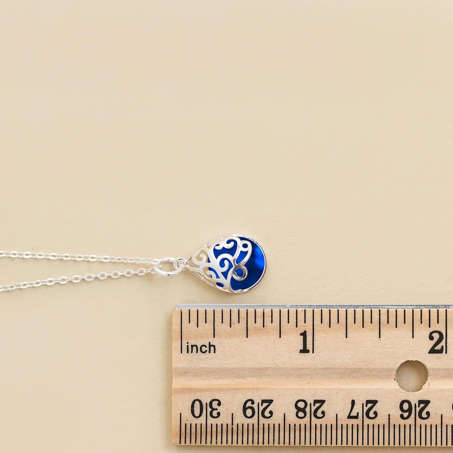 Bottled Up Designs Handmade Filigree Teardrop Necklace, Recycled Antique Glass, Sterling Silver, Eco Friendly, Made in USA, Birthday Gifts, Mothers Day, Women, Anniversary