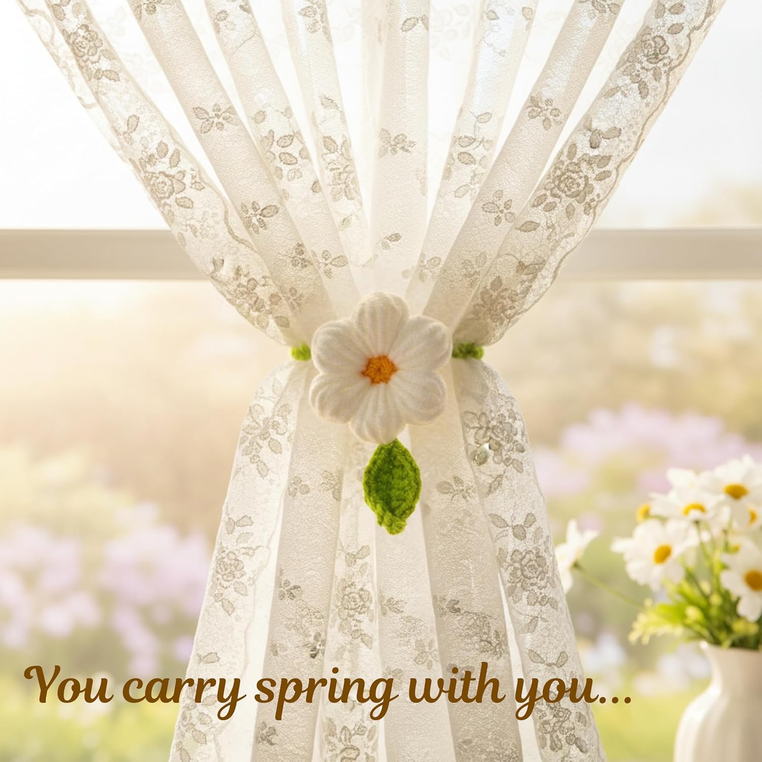 Bookmarks for Women – 6 Pack Handmade Flower Crochet Bookmarks – Book Marks for Reading, Cute Idea for Book Lovers Gifts