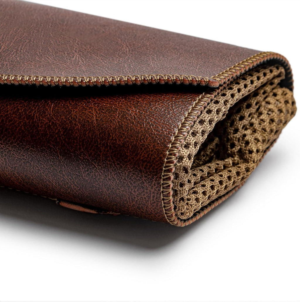 Mesh Bag On Belt Wearing Mushroom Hunting Bag, Fruit Picking Bag Vegetable Harvest Apples Berry Garden Bag Belt, Durable PU Leather Mesh Bag Waist Fixing Belt Loop - Handmade Lifestyle Shop