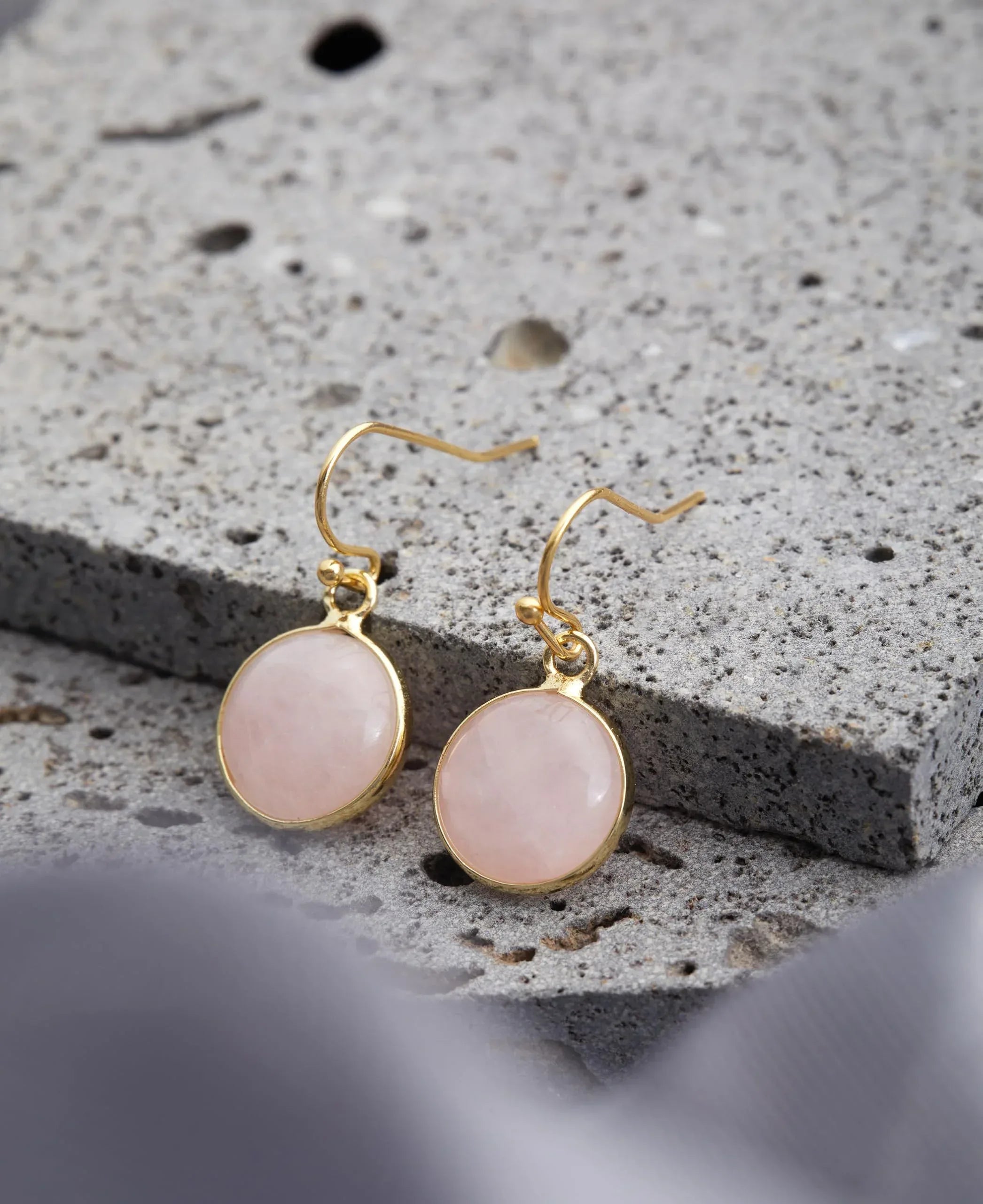 Green Earrings for Women – Dainty Gold Dangle – Real Jade -Sage - Light – Pale – Dark - Green Stone – Rose Quartz Pink Crystal Genuine – Natural Gemstone - Dainty -Short -Drop and Dangle – Lightweight - Unique Anniversary Birthday Gifts for Wife – Teacher - Handmade Lifestyle Shop