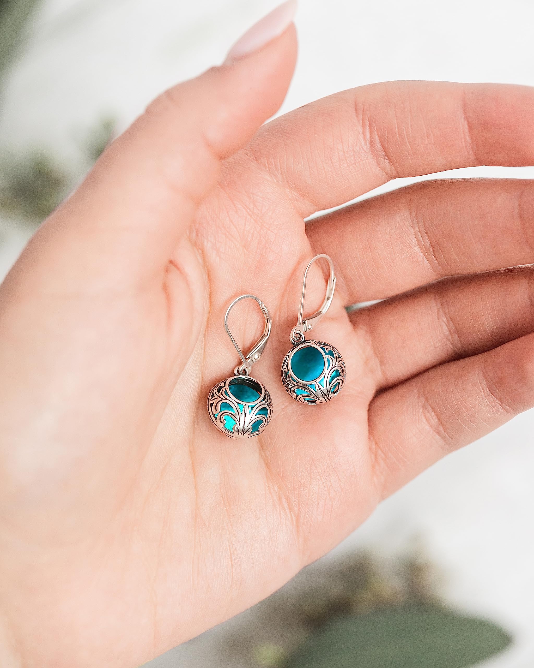 Bottled Up Designs Handmade Vintage Lace Leverback Earrings, Sterling Silver, Eco Friendly, Made in USA, Birthday Gifts, Mothers Day, Women, Anniversary