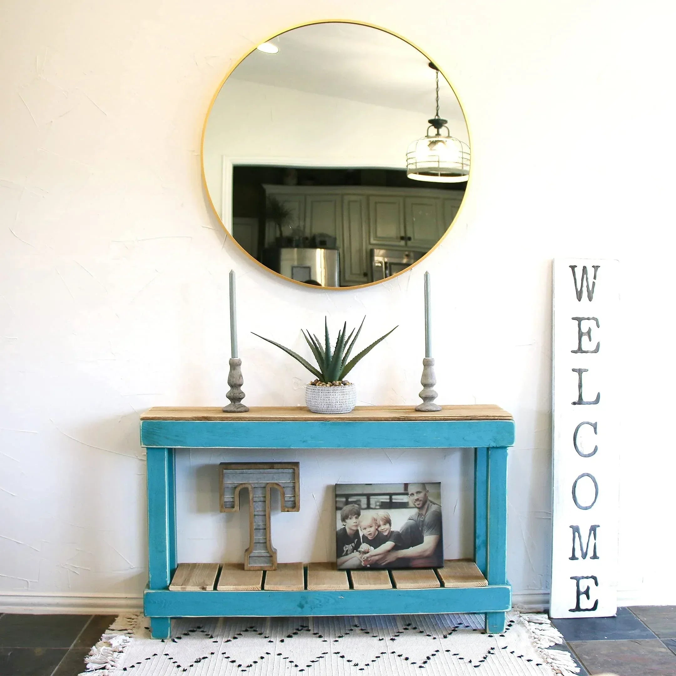 46" Luxe Combo Console (White Combo) - Handmade Lifestyle Shop
