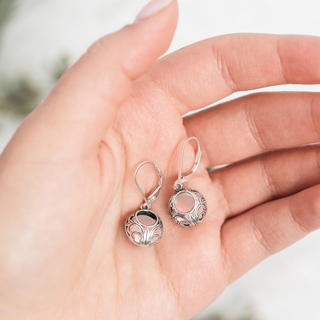 Bottled Up Designs Handmade Vintage Lace Leverback Earrings, Sterling Silver, Eco Friendly, Made in USA, Birthday Gifts, Mothers Day, Women, Anniversary