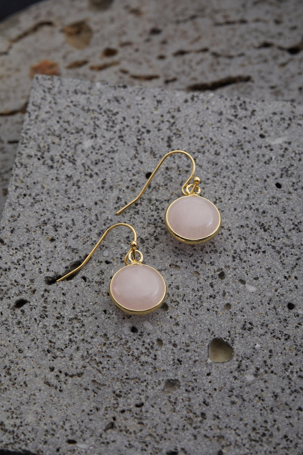 Green Earrings for Women – Dainty Gold Dangle – Real Jade -Sage - Light – Pale – Dark - Green Stone – Rose Quartz Pink Crystal Genuine – Natural Gemstone - Dainty -Short -Drop and Dangle – Lightweight - Unique Anniversary Birthday Gifts for Wife – Teacher - Handmade Lifestyle Shop