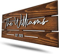 Wooden Name Sign Personalized and Custom, Solid Rustic Wood, Wedding Gifts for Couples, Home, Office, Family Last Name Established Signs, Est. Date Sign 23x10" (Medium) - Handmade Lifestyle Shop