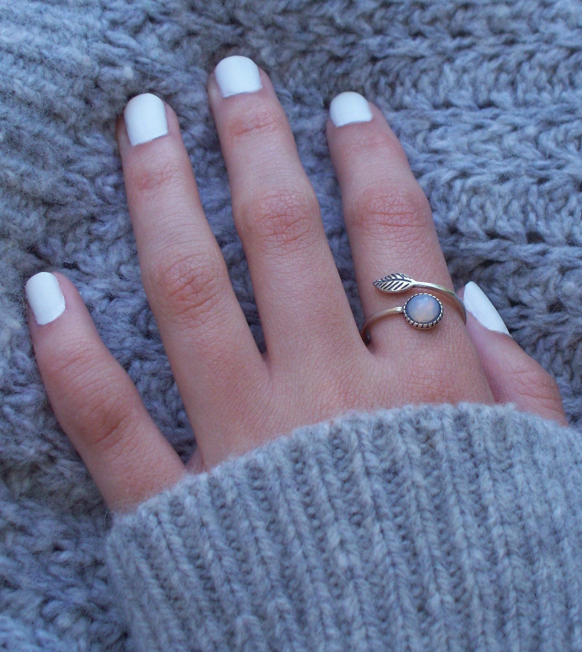 Bottled Up Designs Handmade Vintage Botanical Ring, Recycled Antique Glass Bottles, Sterling Silver, Eco Friendly, Made in USA, Birthday Gifts, Mothers Day, Women, Anniversary