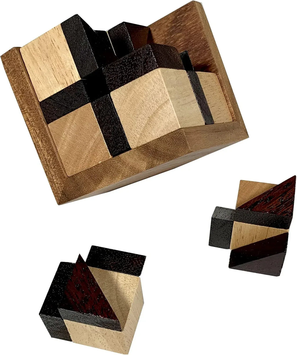 The Devil's Cube - Extremely Challenging Brain Teaser for Adults Wood Puzzle - Level 10 Critical Thinking Game - Compact Desk Toy and Unique Brain Game - Handmade Lifestyle Shop