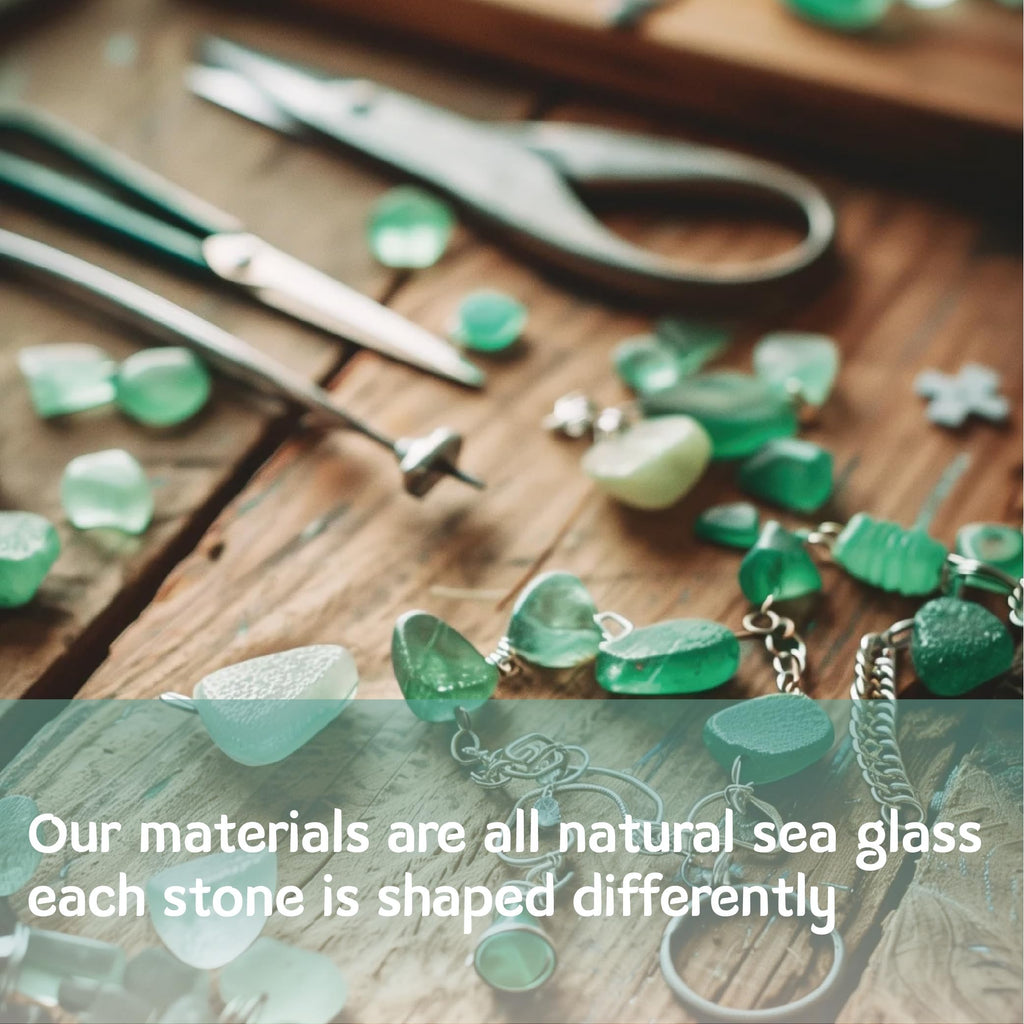 Handmade Sea Glass Wire Wrap Drop Earrings Jewelry ，Beach Earrings, Summer Gift, Ocean Jewelry Inspirational Gifts for Women, Mom, Sister