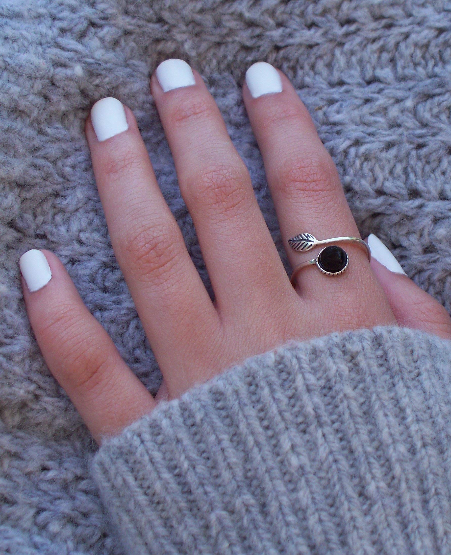 Bottled Up Designs Handmade Vintage Botanical Ring, Recycled Antique Glass Bottles, Sterling Silver, Eco Friendly, Made in USA, Birthday Gifts, Mothers Day, Women, Anniversary