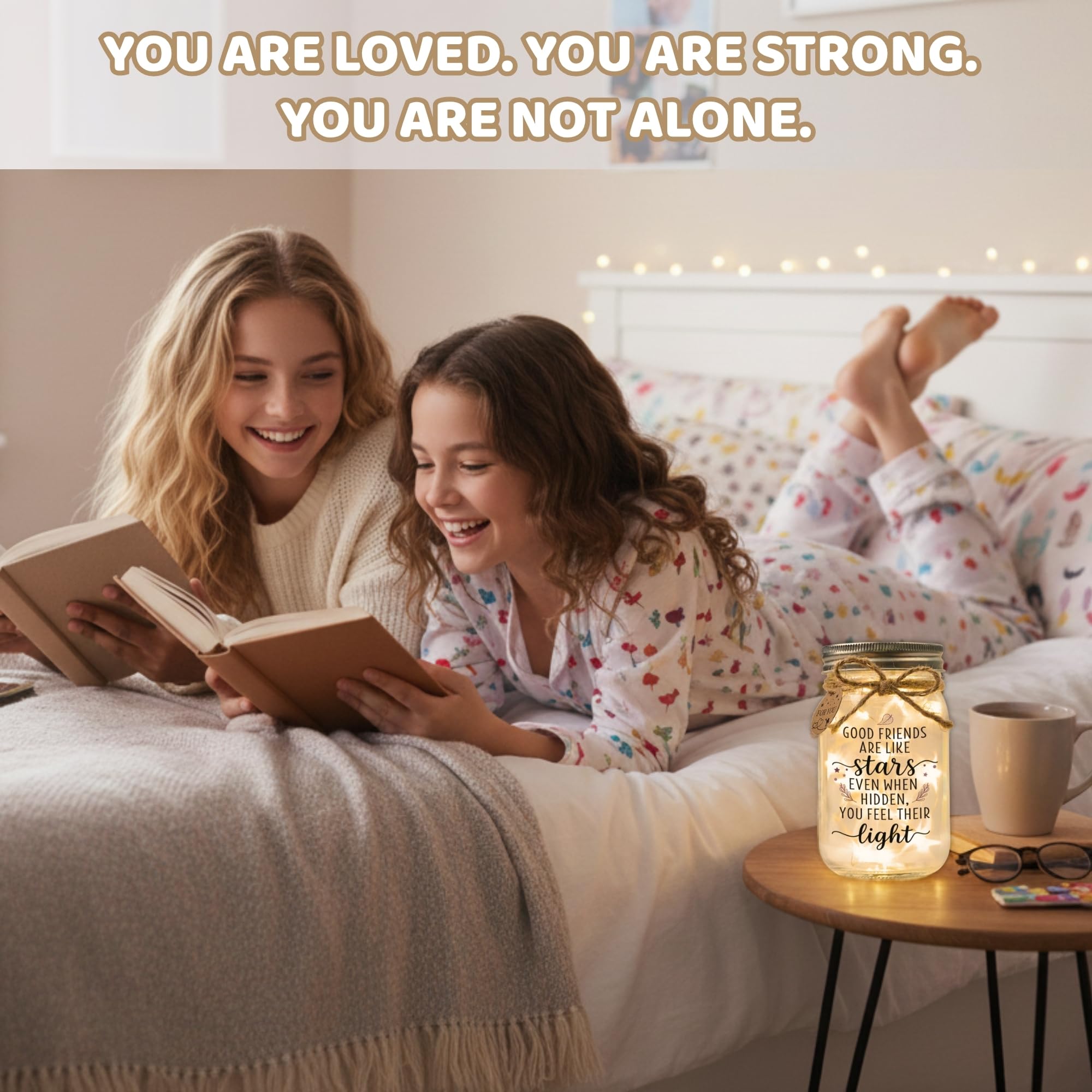 SOLMAY Friendship Gifts for Women – “Good Friends Are Like Stars” Sentimental Keepsake, Best Friend Birthday Gifts for Women Friend, Valentine Gift Idea For Her, Cozy Rustic Home Decor, Ready to Gift
