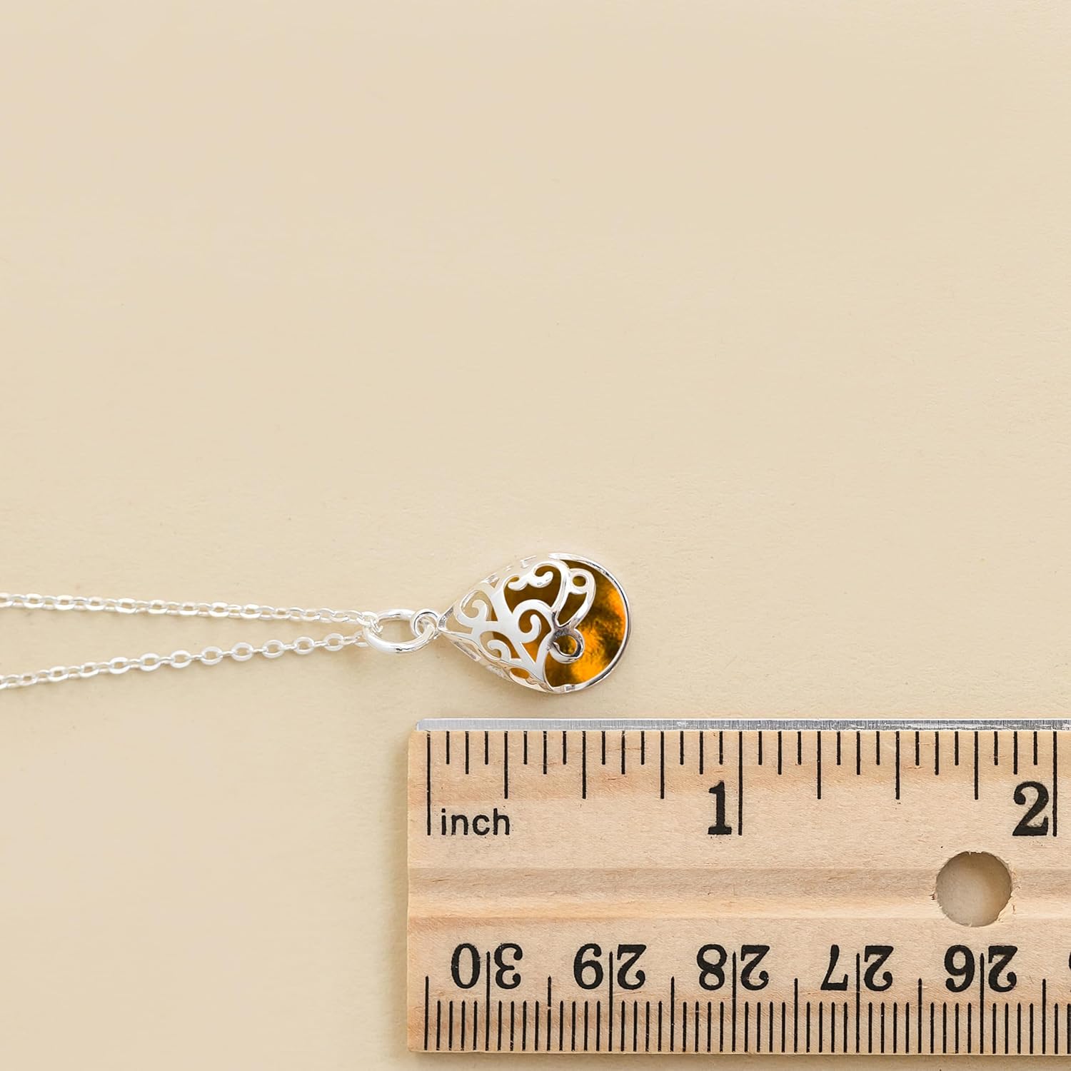 Bottled Up Designs Handmade Filigree Teardrop Necklace, Recycled Antique Glass, Sterling Silver, Eco Friendly, Made in USA, Birthday Gifts, Mothers Day, Women, Anniversary