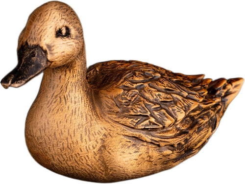 6.10" Decorative Wood Duck Figurine - Handcrafted Bird Art, for Collectors and Rustic Home Decor, Detailed Duck Statuette, NAT Geo Decor Birdduck, Wooden Duck Decor - Handmade Lifestyle Shop