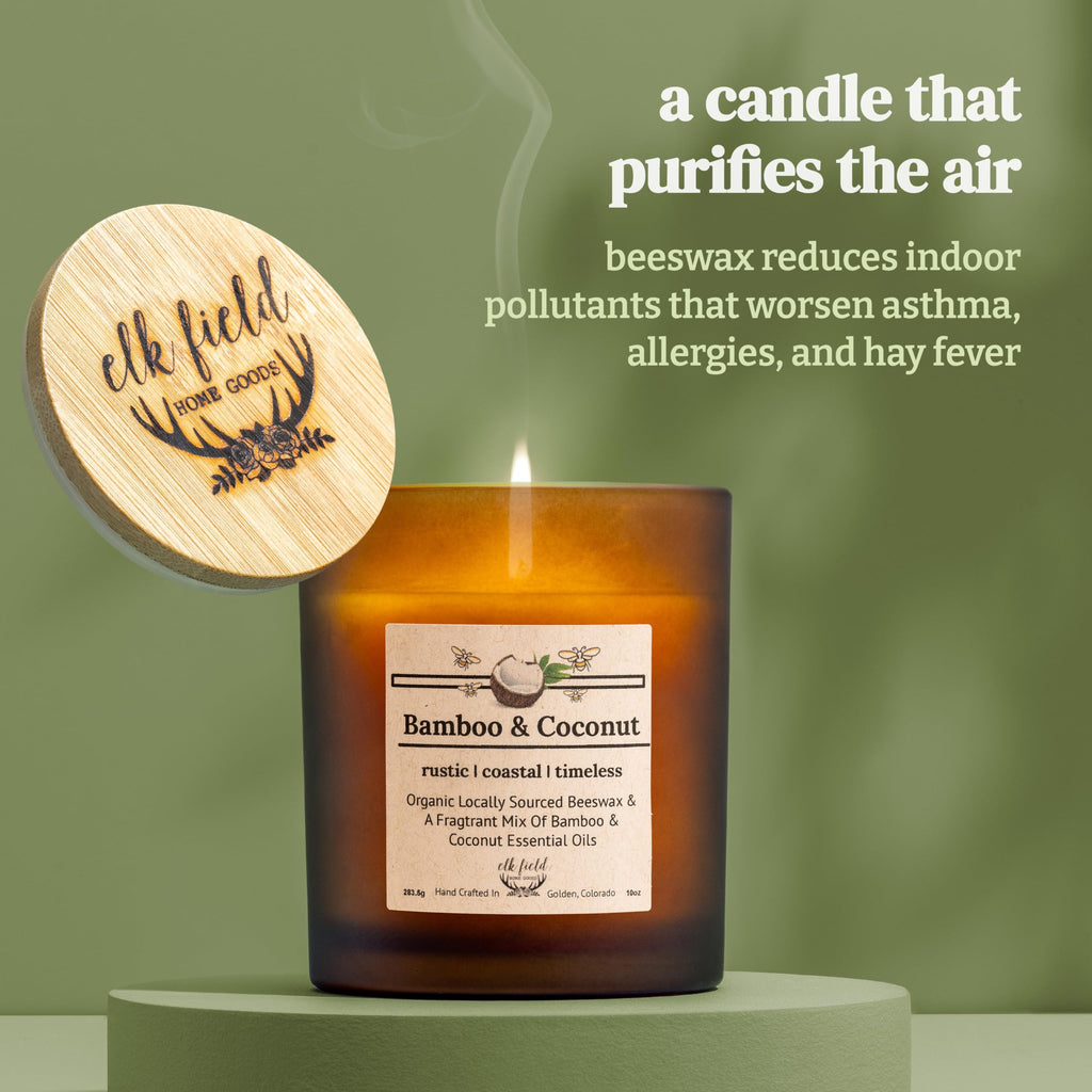 Berries Organic Beeswax Candle | 2 Ingredients | 100% Pure Beeswax Candles, Non Toxic, Natural, Organic Candles, Beeswax Candles Scented, Non Toxic Candles, 80 Hour, 10oz