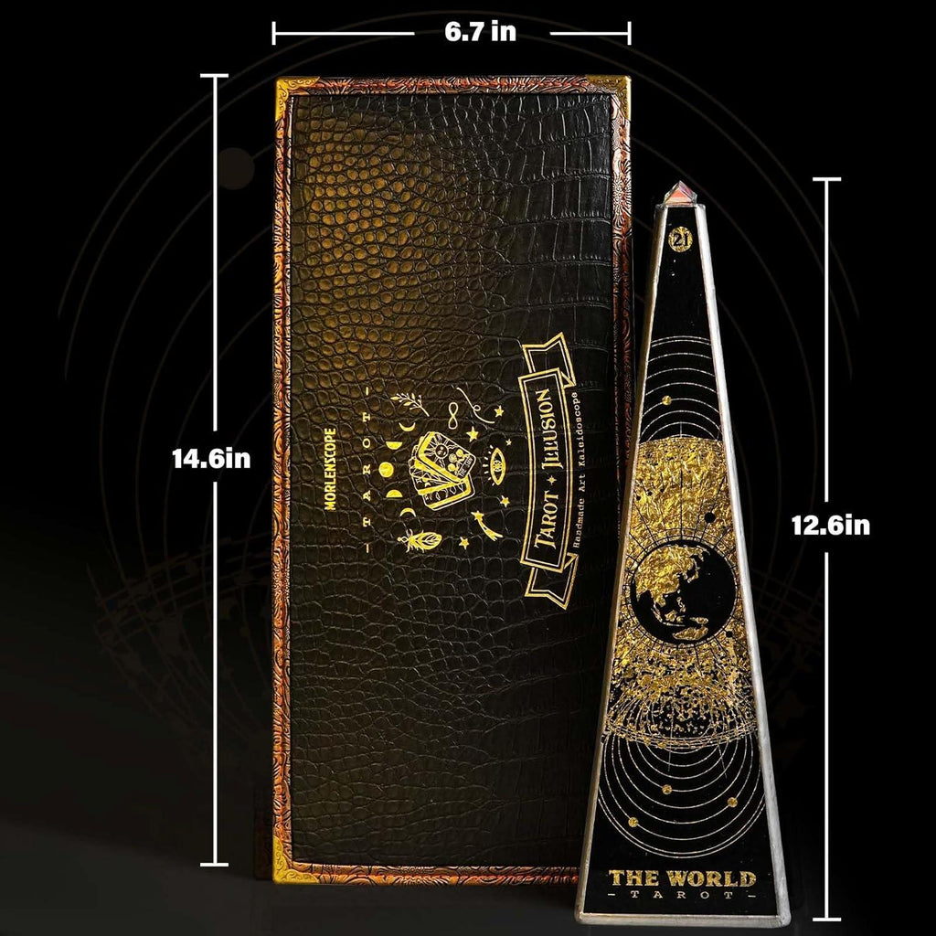 10" Aurora Kaleidoscope for Adults, Tiffany Stained Glass Handmade Adult Kaleidoscope with Gift Box,Anniversary Birthday Christmas New Year Valentine's Day Present Gift - Handmade Lifestyle Shop