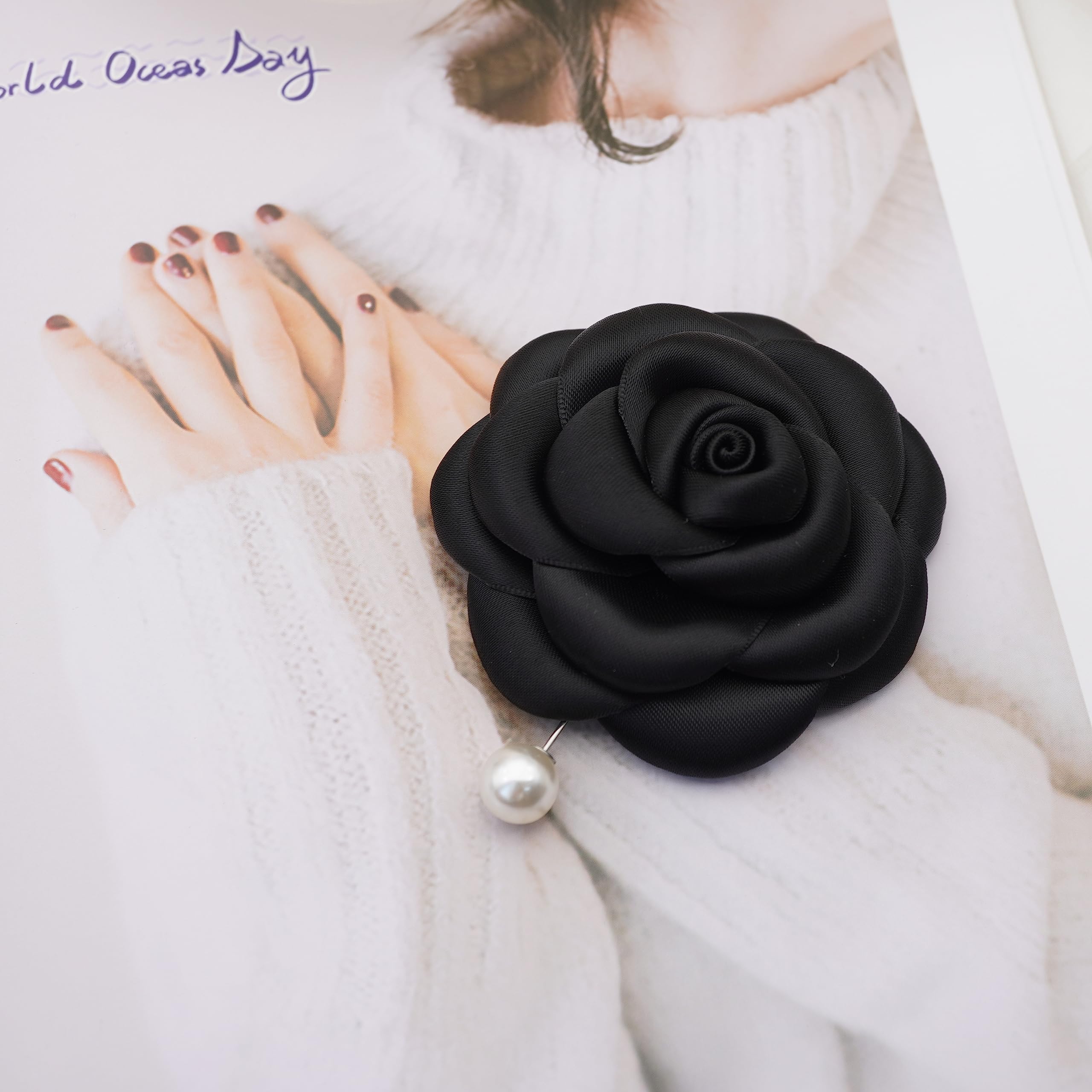 Silk Rose Flower Pin Brooch By NhanDo Handmade – COLOURFUL Floral Brooch Pin, Handmade Gift Ideas, Gift for her, Gift For Mom, Bridesmaid gift, valentines day gifts