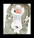 Personalized Baby Onesie Newborn Coming Home Outfit Customized Clothes with Baby's Name in Embroidery Hospital Romper Suit - Handmade Lifestyle Shop