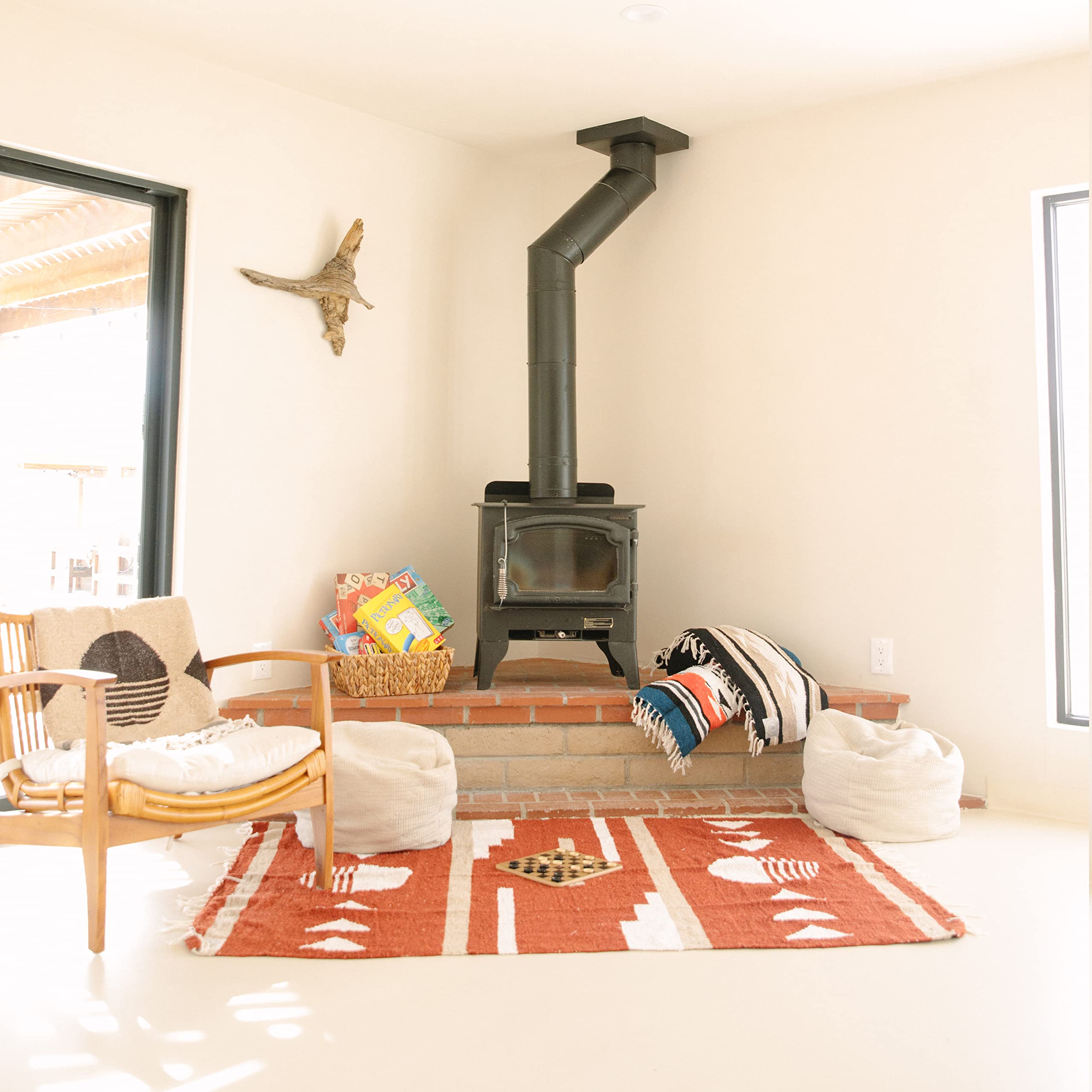 Tan Mexican Blanket by Laguna Beach Textile Co - Beach, Yoga, Camping, or Decorative Throw Blanket - Traditional Handmade Serape - Wheat Sol