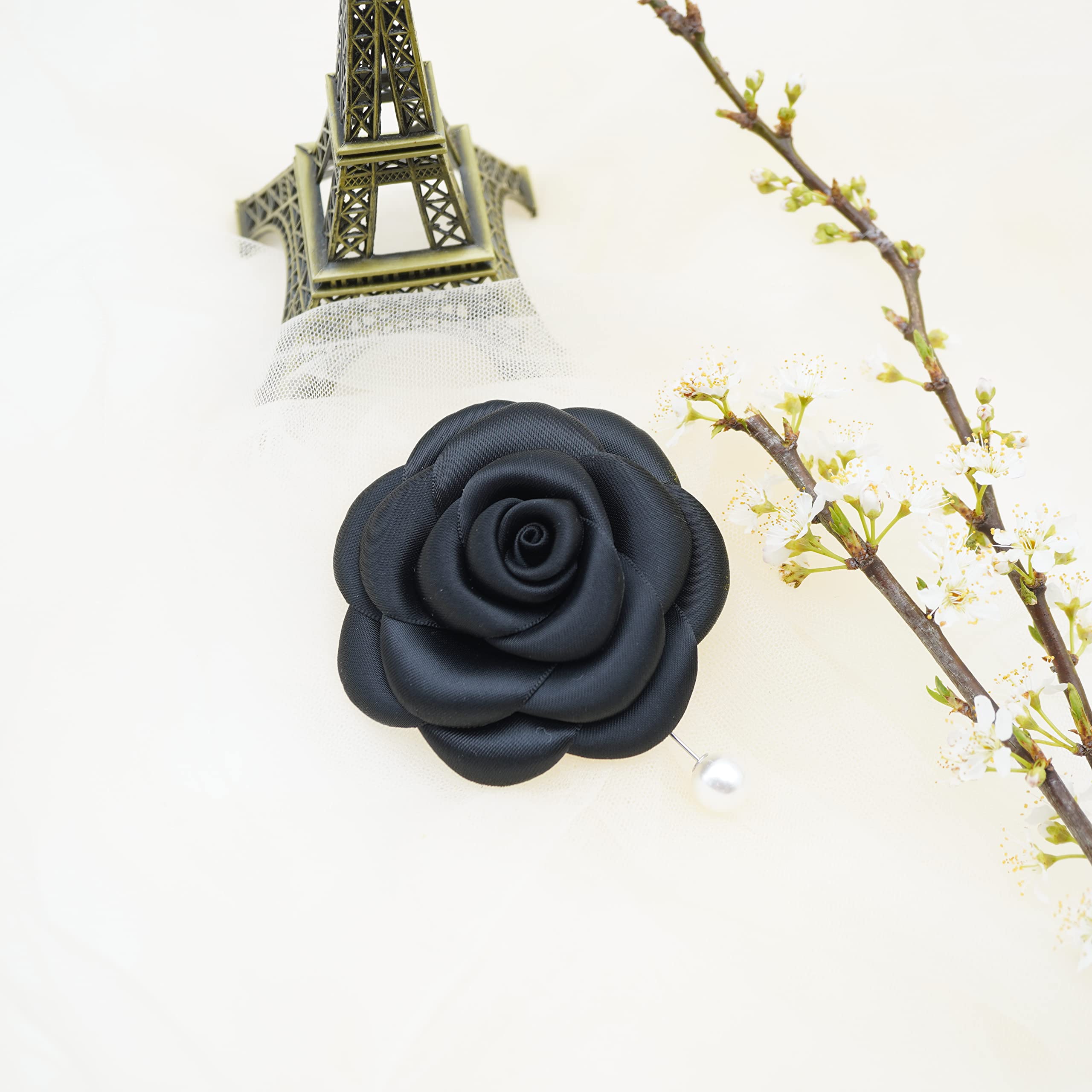 Silk Rose Flower Pin Brooch By NhanDo Handmade – COLOURFUL Floral Brooch Pin, Handmade Gift Ideas, Gift for her, Gift For Mom, Bridesmaid gift, valentines day gifts
