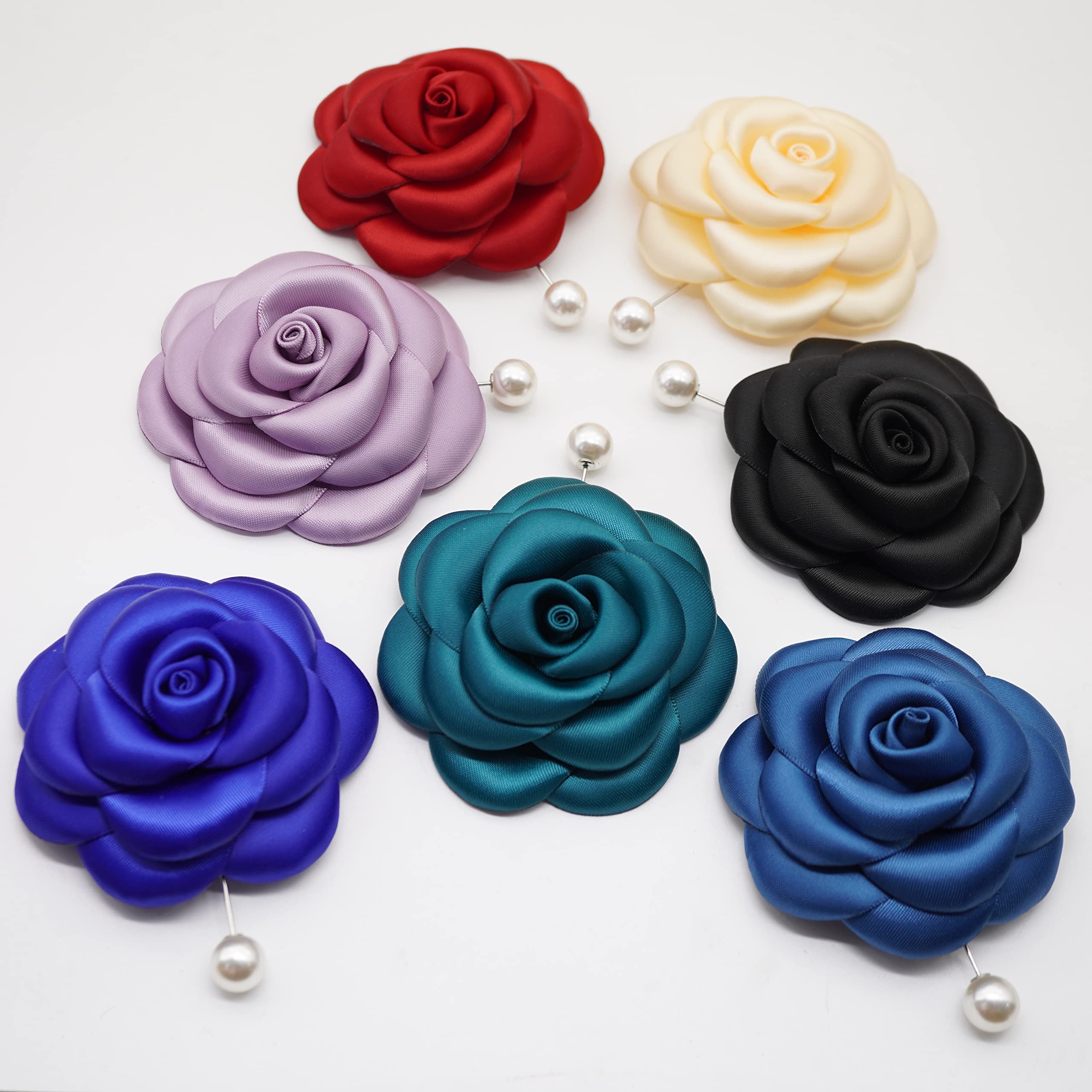Silk Rose Flower Pin Brooch By NhanDo Handmade – COLOURFUL Floral Brooch Pin, Handmade Gift Ideas, Gift for her, Gift For Mom, Bridesmaid gift, valentines day gifts