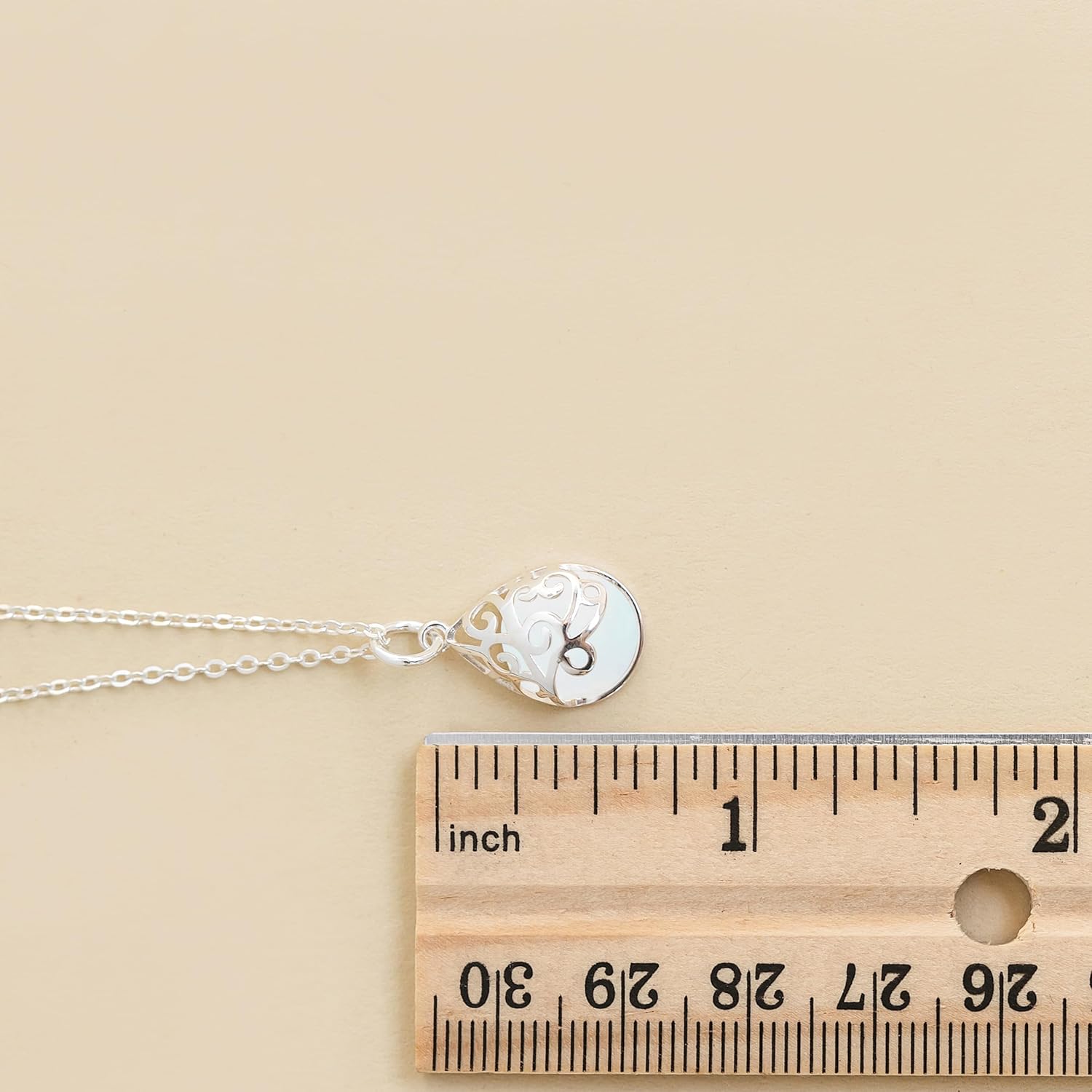 Bottled Up Designs Handmade Filigree Teardrop Necklace, Recycled Antique Glass, Sterling Silver, Eco Friendly, Made in USA, Birthday Gifts, Mothers Day, Women, Anniversary