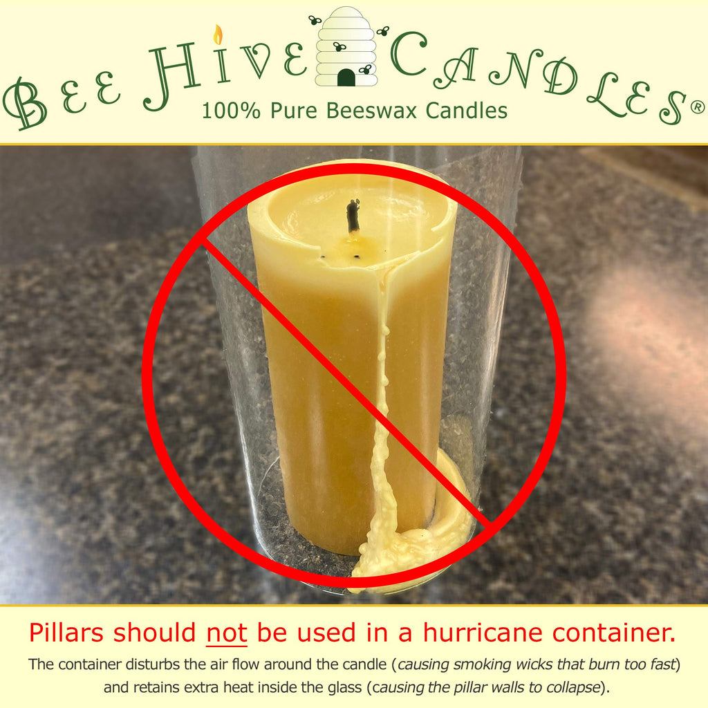 Bee Hive Candles 100% Pure Beeswax Pillar Candle (2" x 3" (3-Pack)) | Natural Beeswax Candles | Soy, Paraffin & Fragrance Free | Handmade in The USA