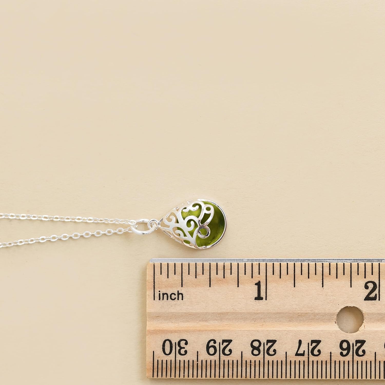 Bottled Up Designs Handmade Filigree Teardrop Necklace, Recycled Antique Glass, Sterling Silver, Eco Friendly, Made in USA, Birthday Gifts, Mothers Day, Women, Anniversary