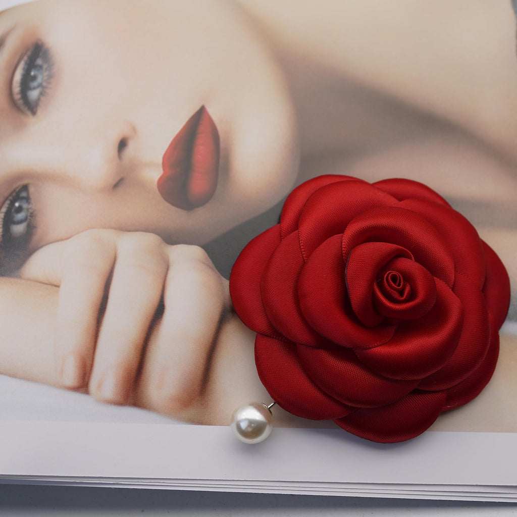 Silk Rose Flower Pin Brooch By NhanDo Handmade – COLOURFUL Floral Brooch Pin, Handmade Gift Ideas, Gift for her, Gift For Mom, Bridesmaid gift, valentines day gifts