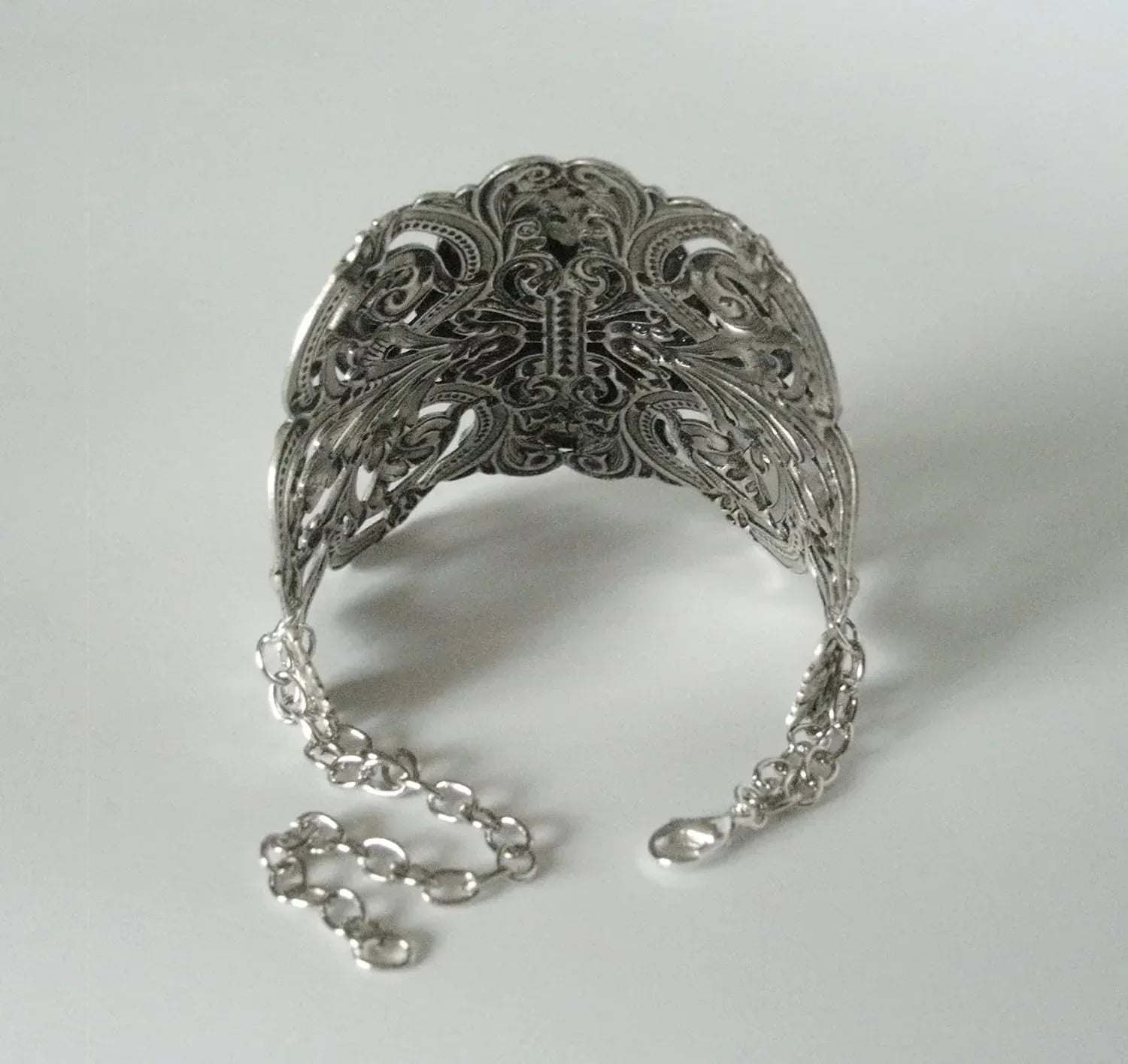 Art Nouveau Cuff Bracelet victorian edwardian renaissance art deco medieval tudor handmade jewelry - Handmade Lifestyle Shop