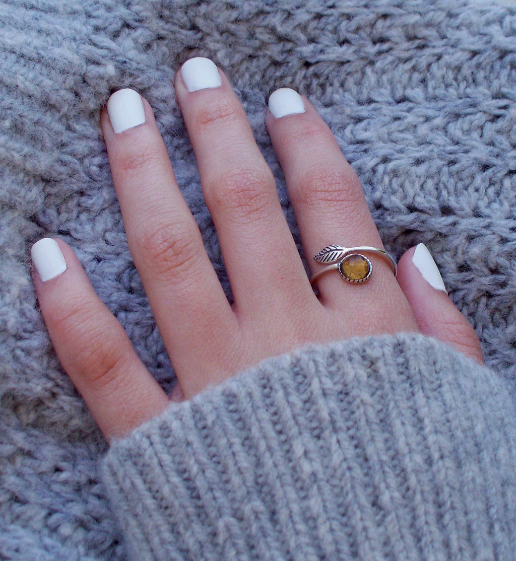 Bottled Up Designs Handmade Vintage Botanical Ring, Recycled Antique Glass Bottles, Sterling Silver, Eco Friendly, Made in USA, Birthday Gifts, Mothers Day, Women, Anniversary