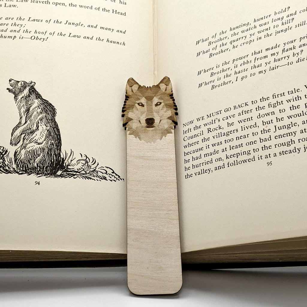 RABBIT Engraved Wood Bookmark | Baltic Birch Wooden Geometric Bunny Animal Creature Book Mark | Great Gift Idea!