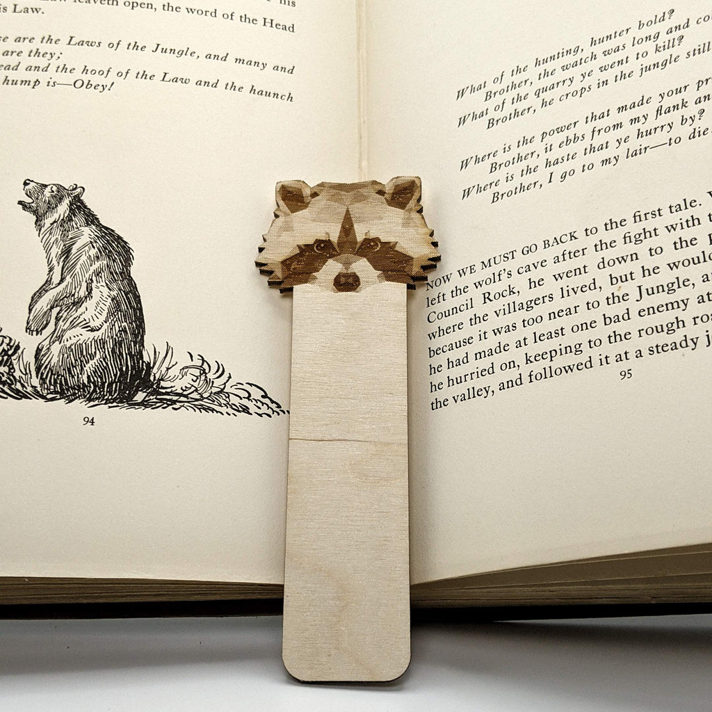 RABBIT Engraved Wood Bookmark | Baltic Birch Wooden Geometric Bunny Animal Creature Book Mark | Great Gift Idea!